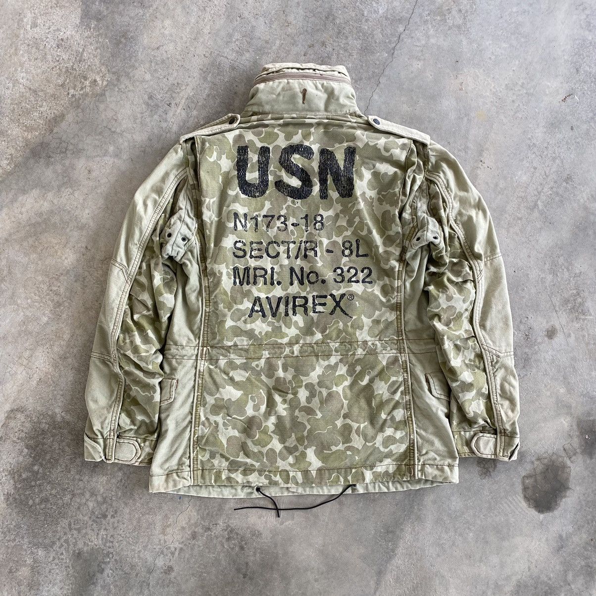 Avirex AVIREX M-65 USN Military Hoodie Camo Jacket Size US M / EU 48-50 / 2 - 1 Thumbnail