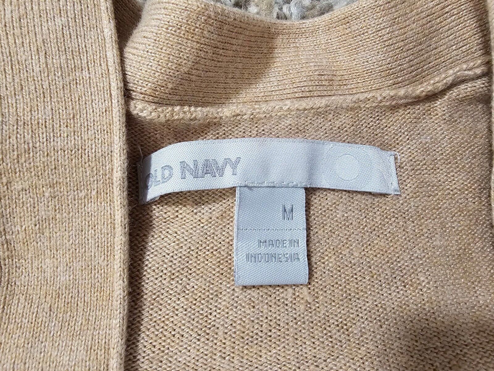 Old Navy Old Navy Womens Medium Cardigan Sweater Neutral Beige Tan Size M / US 6-8 / IT 42-44 - 2 Thumbnail