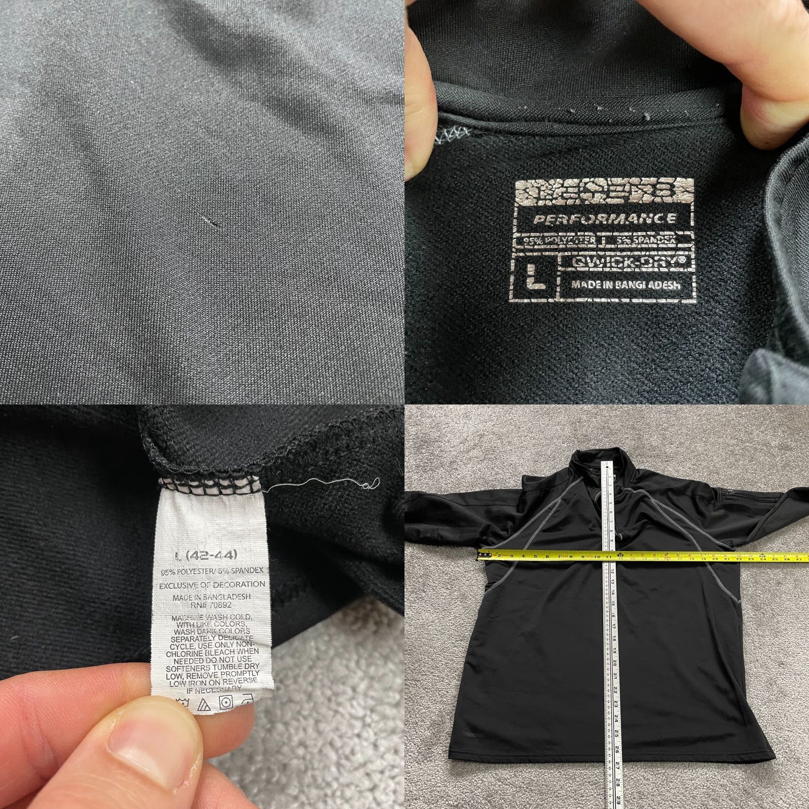 Layer 8 Layer 8 Qwick Dry Active Jacket Mens Large Black 1/4 Zip Raglan Sleeve Outdoor Layer 8 Qwick Dry Jacket Mens Large Black 1/4 Zip Raglan Sleeve Outdoor Size US L / EU 52-54 / 3 - 8 Thumbnail
