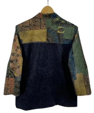 Japanese Brand Vintage Japanese Patchwork Velvet Jacket Size US M / EU 48-50 / 2 - 2 Thumbnail