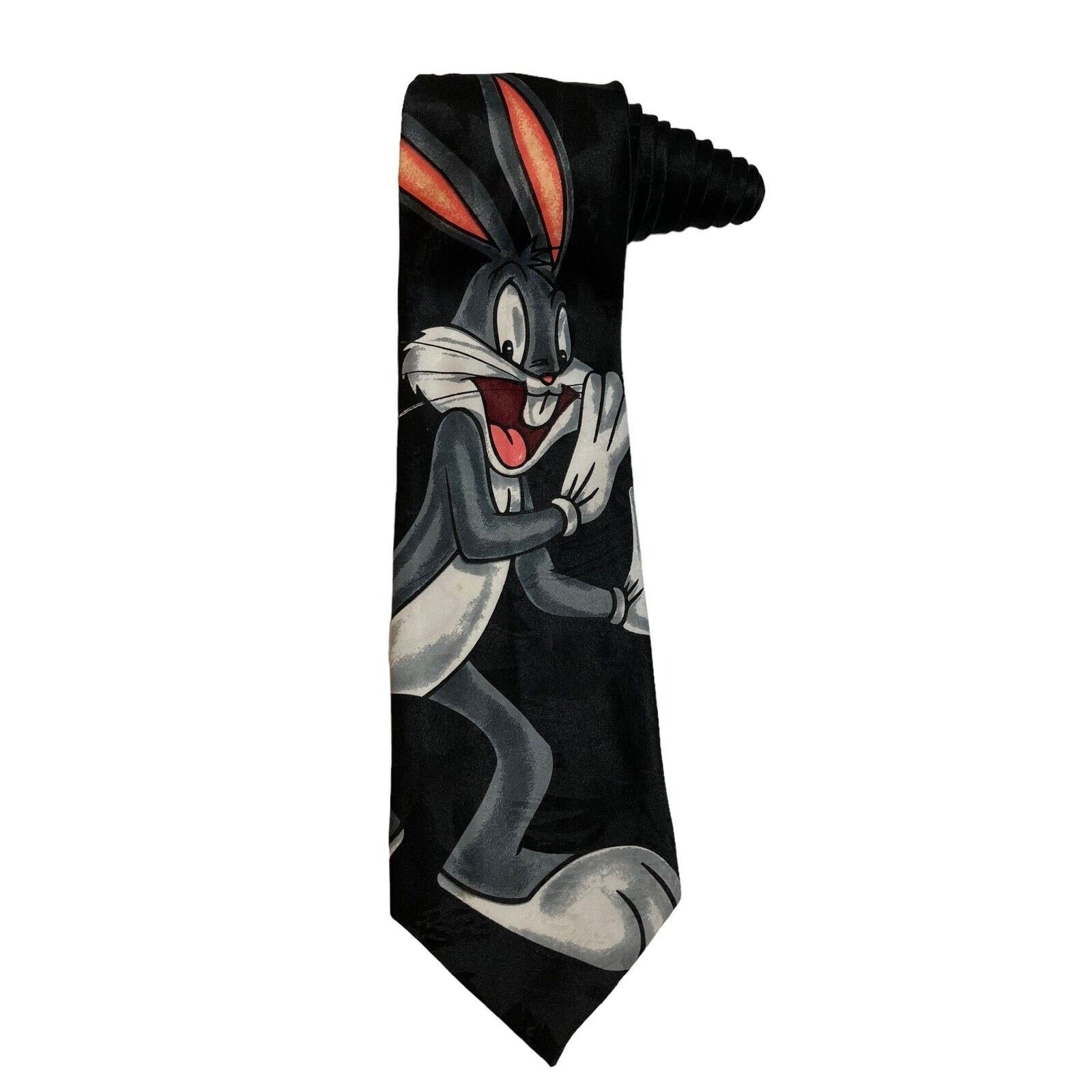 Vintage Looney Tunes Mania Bugs Bunny Cartoon Vintage Necktie Size ONE SIZE - 1 Thumbnail