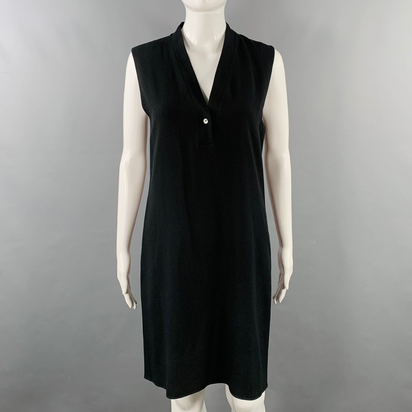 Lanvin LANVIN Size 4 Black Acetate Blend Sheath Dress Size S / US 4 / IT 40 - 1 Thumbnail