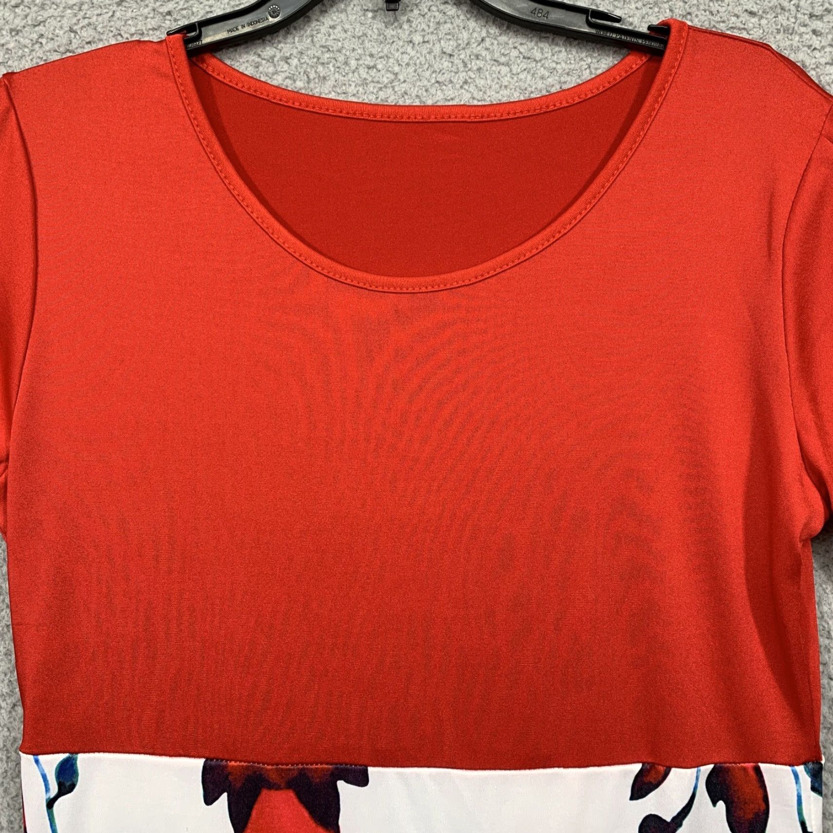 Ikea Womens Dress XL Fits More Like a Medium/Large NWOT Solid & Floral Knee Length Short Sleeve Fit & Flare Multi-Color Red White Women Mens/Womens Size M / US 6-8 / IT 42-44 - 2 Thumbnail