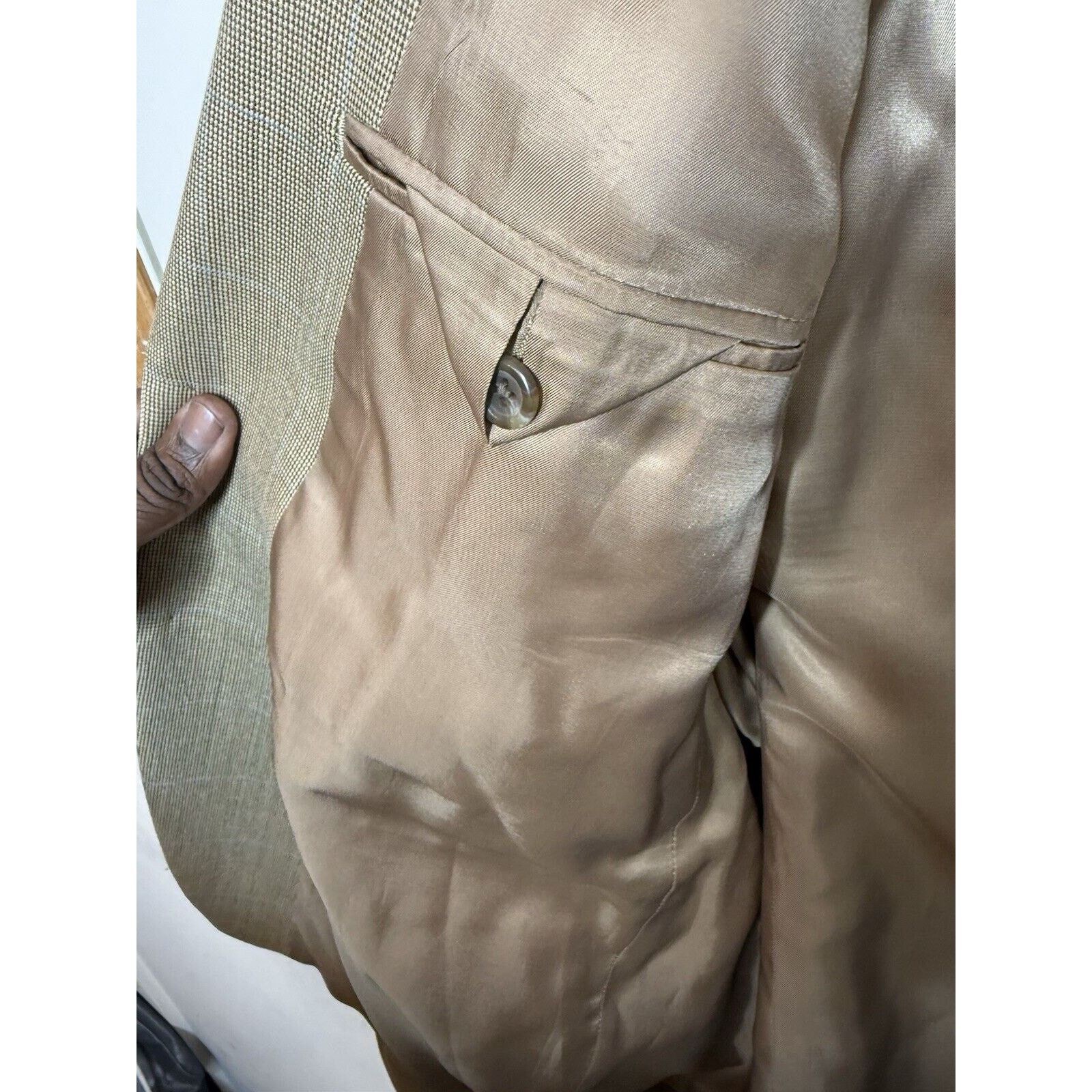 Lauren Ralph Lauren Lauren Ralph Men Sport Coat Blazer Beige Plaid Silk Wool 42R Size US XL / EU 56 / 4 - 8 Thumbnail
