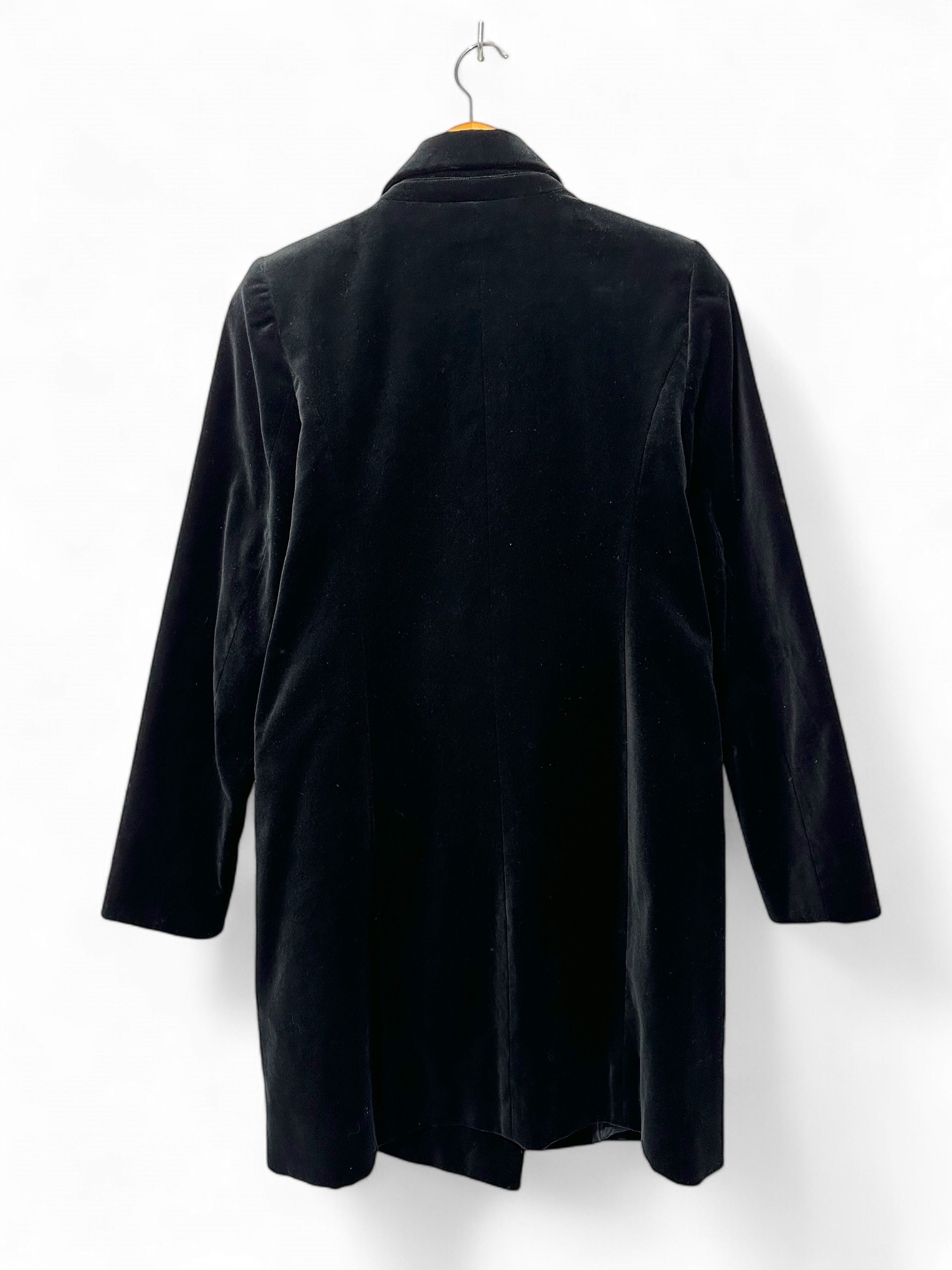 Vintage Vintage Velvet Black Long Dress Blazer Size S / US 4 / IT 40 - 2 Thumbnail