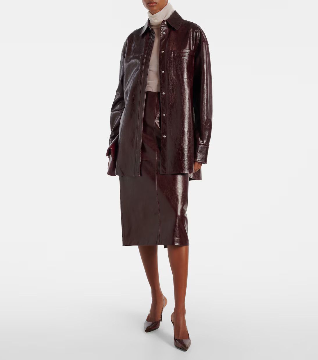 Sportmax Sportmax Borel leather overshirt Size M / US 6-8 / IT 42-44 - 2 Thumbnail