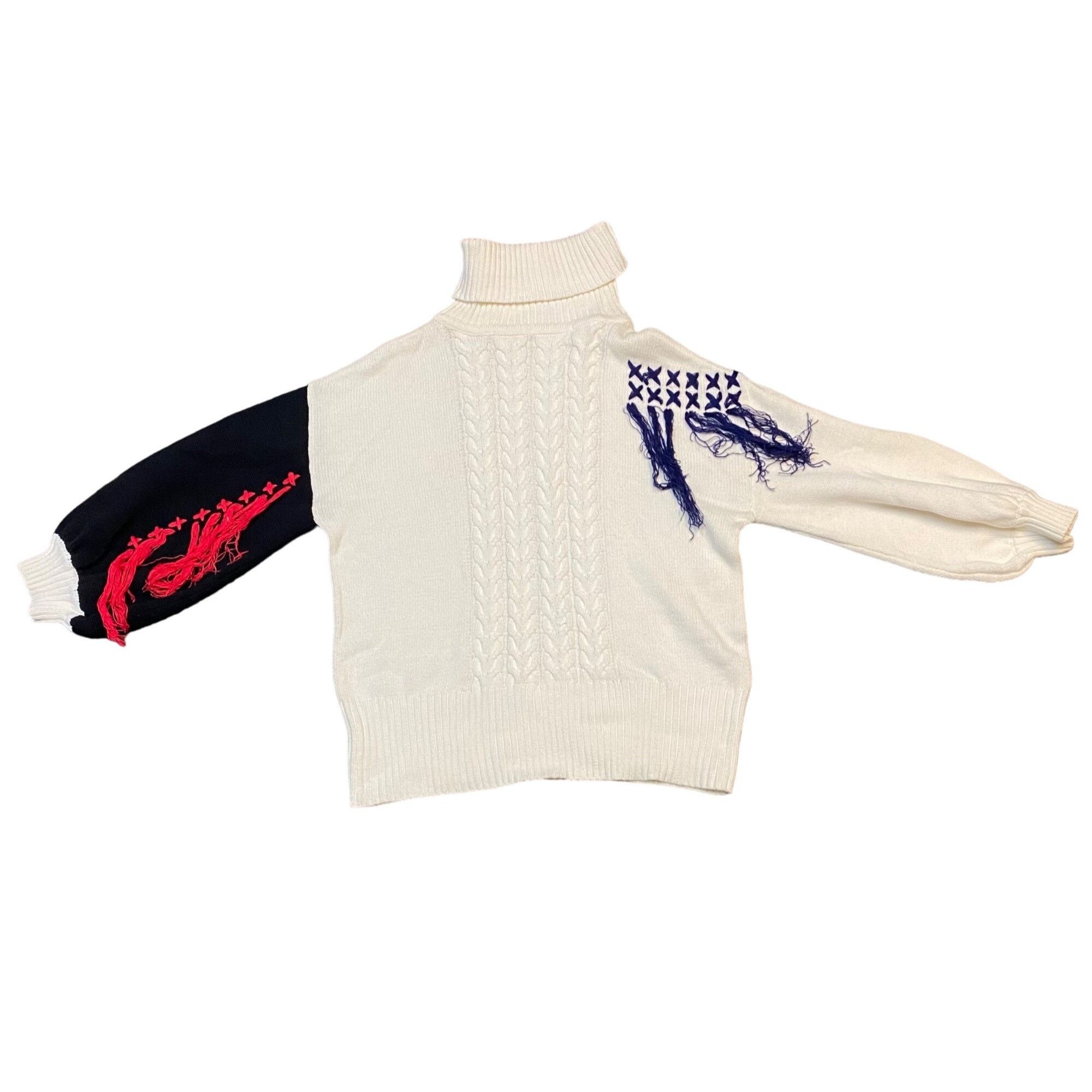 Bloomingdale's Ivory Cable Knit Turtle Neck Sweater New S