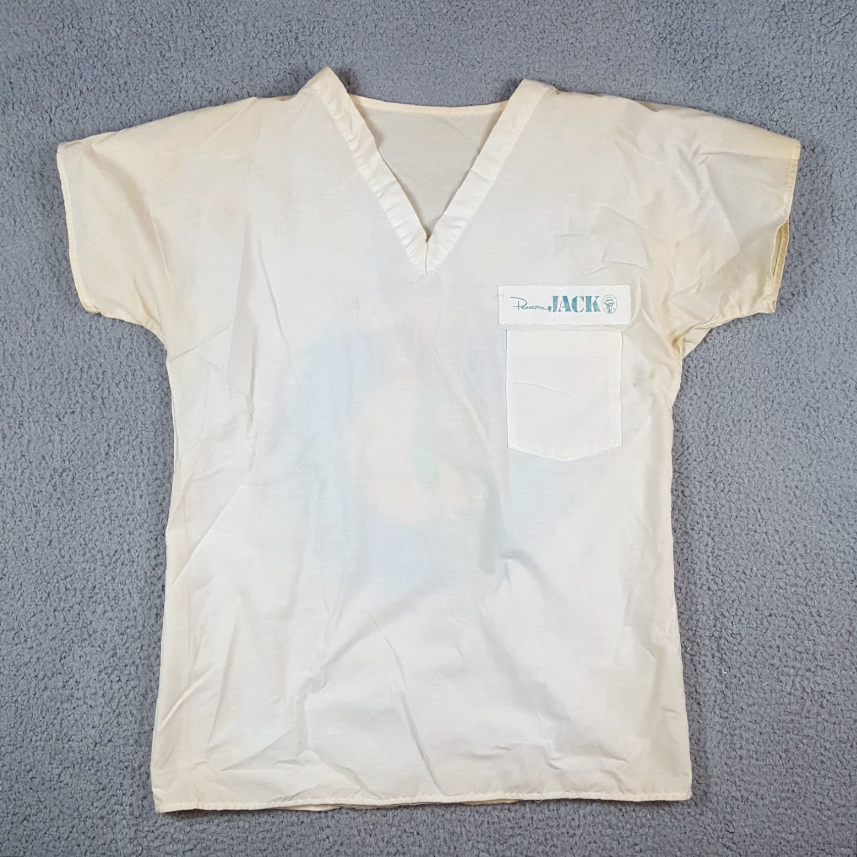 Panama Jack VINTAGE Panama Jack Shirt Mens Small V-Neck Beach 80s 90s Tropical White Cotton Embroidered Logo Size US S / EU 44-46 / 1 - 2 Thumbnail