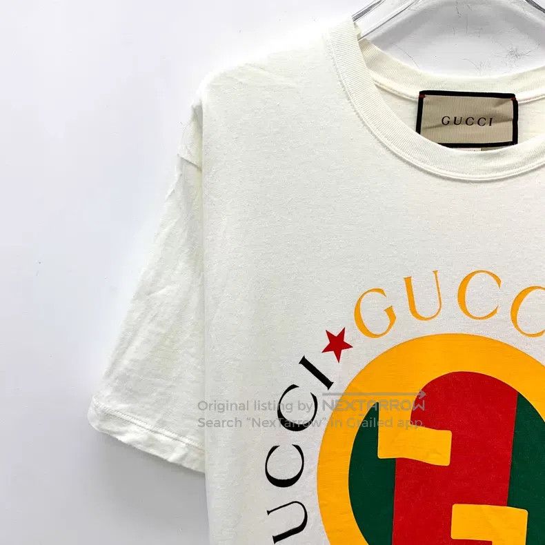 Gucci Gucci White logo letter logo printed cotton round-neck sho Size US S / EU 44-46 / 1 - 3 Thumbnail