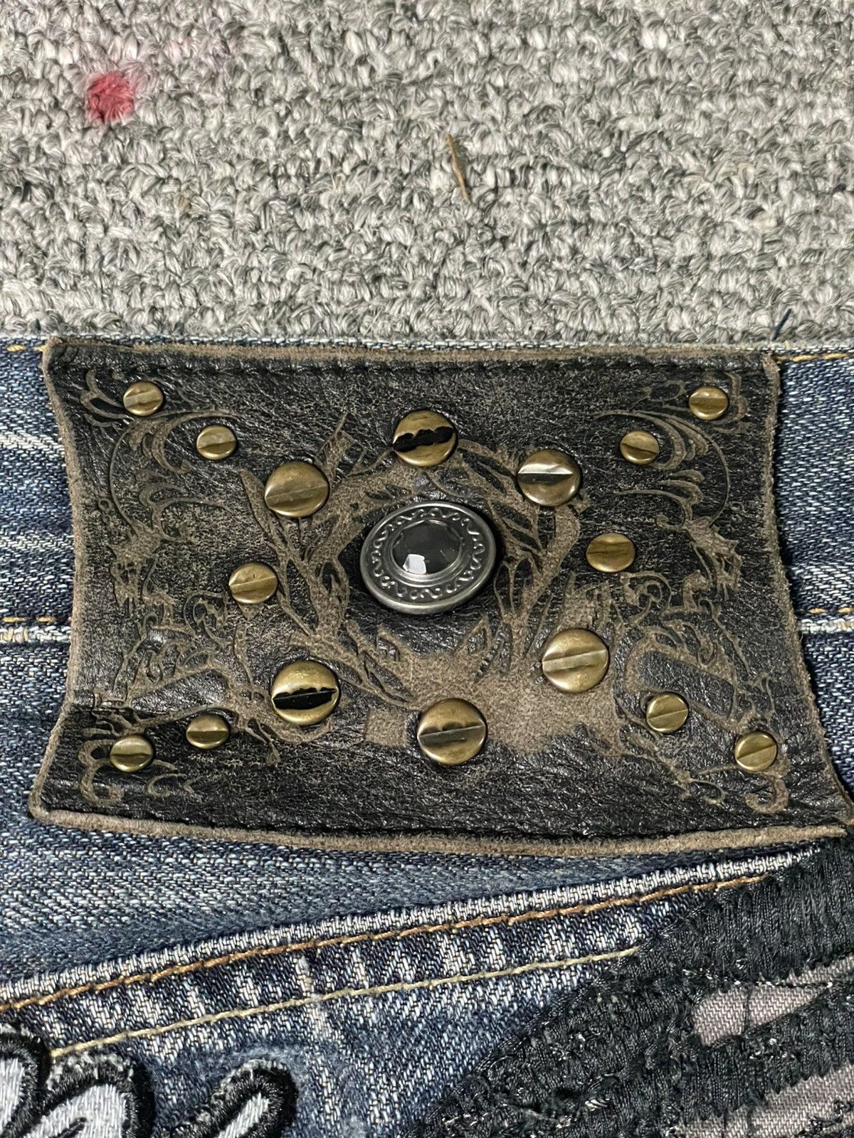 Japanese Brand Vintage ORIRIN Japan Distressed Denim Jeans (99) Size US 32 / EU 48 - 13 Thumbnail