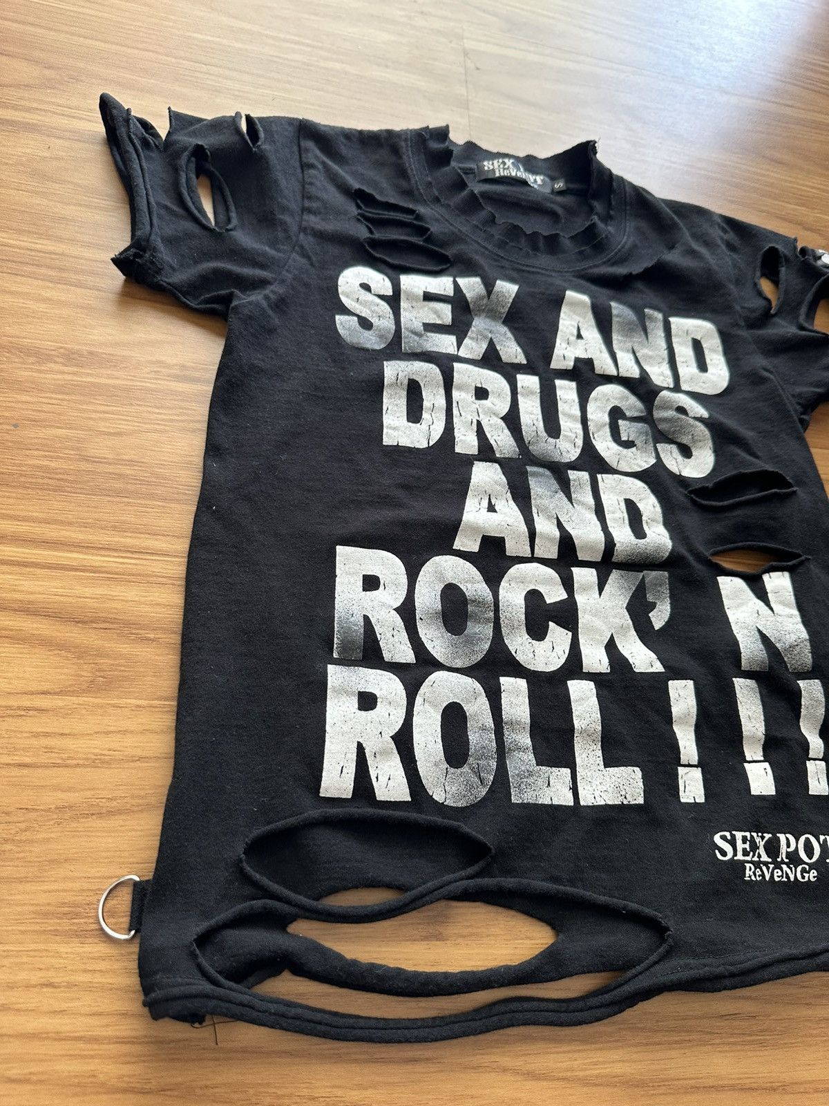 Sex Pot ReVeNGe Sex Pot Revenge “Sex Drug & Rock Roll” Distressed Punk Shirt Size US S / EU 44-46 / 1 - 6 Thumbnail