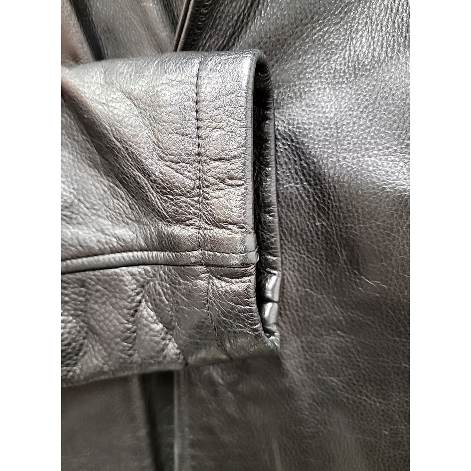 Vintage VINTAGE Wilsons/M. Julian Jacket Mens L Black Leather Overcoat Mid-Length Button Collar Heavy Weight Regular Long Sleeve Chest 26 Length 35 DJN Size US L / EU 52-54 / 3 - 5 Thumbnail