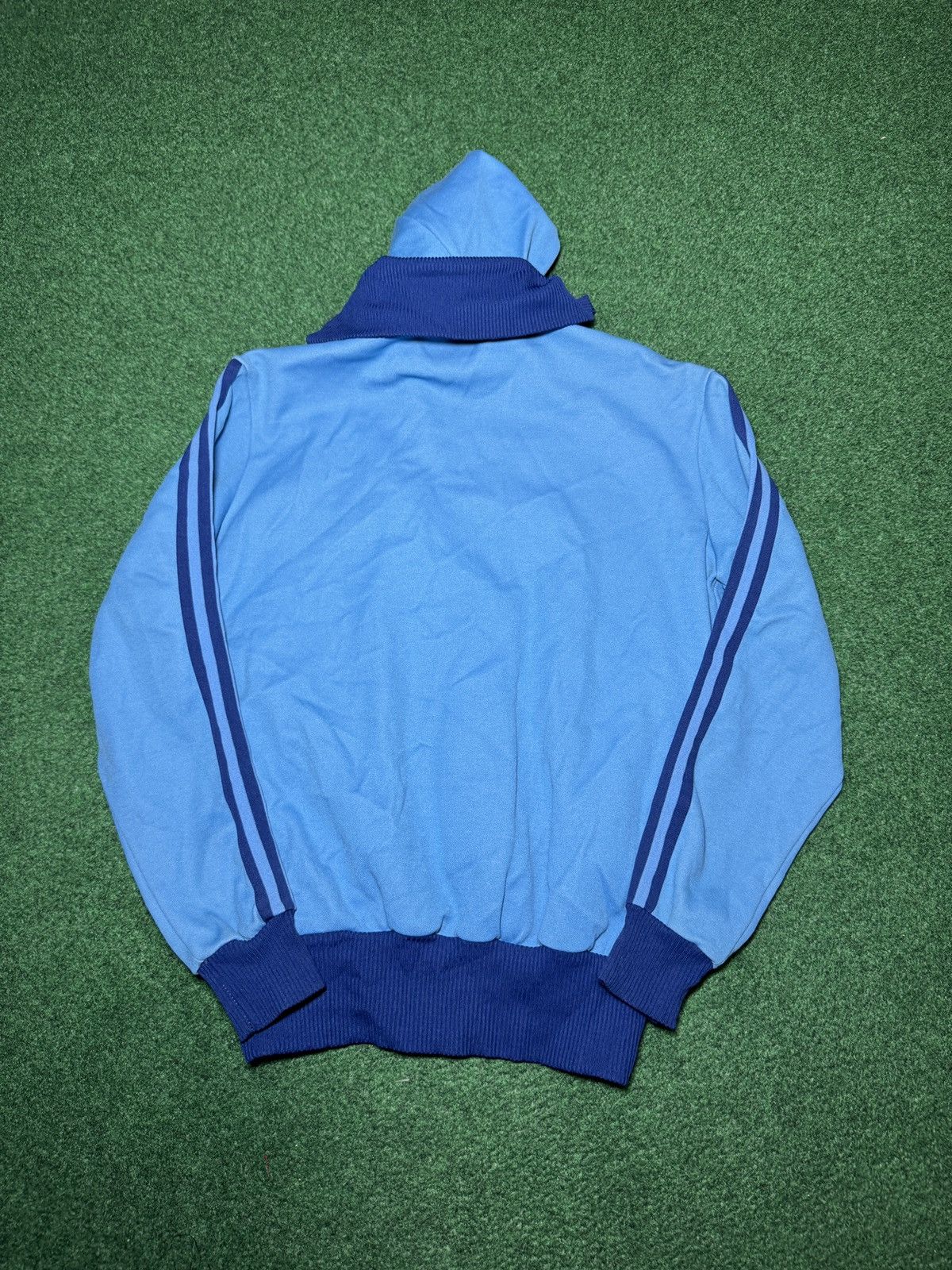 Adidas Vintage 70s Adidas Hooded Track Blue XS 17.5x22.5 Jacket Size US XS / EU 42 / 0 - 2 Thumbnail