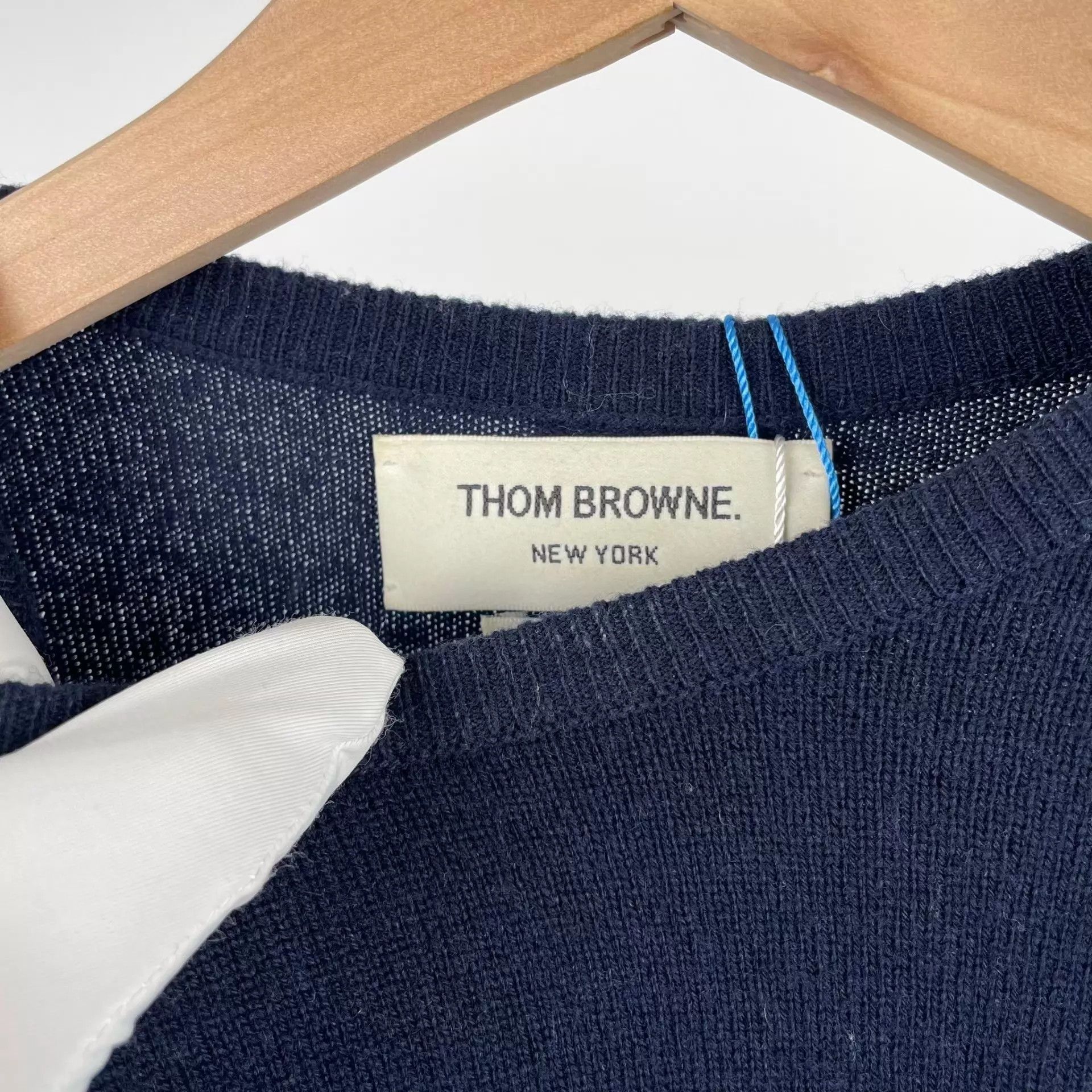 Thom Browne TB Cashmere Blue Pullover 40 Size S / US 4 / IT 40 - 9 Thumbnail