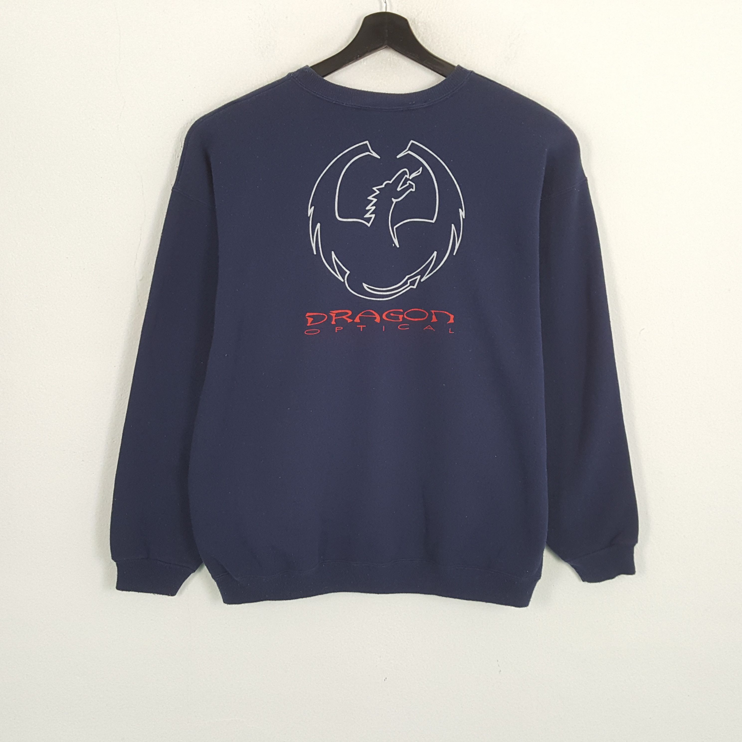 Vintage DRAGON OPTICAL Skater Style Vintage Sweatshirt Size US L / EU 52-54 / 3 - 1 Thumbnail