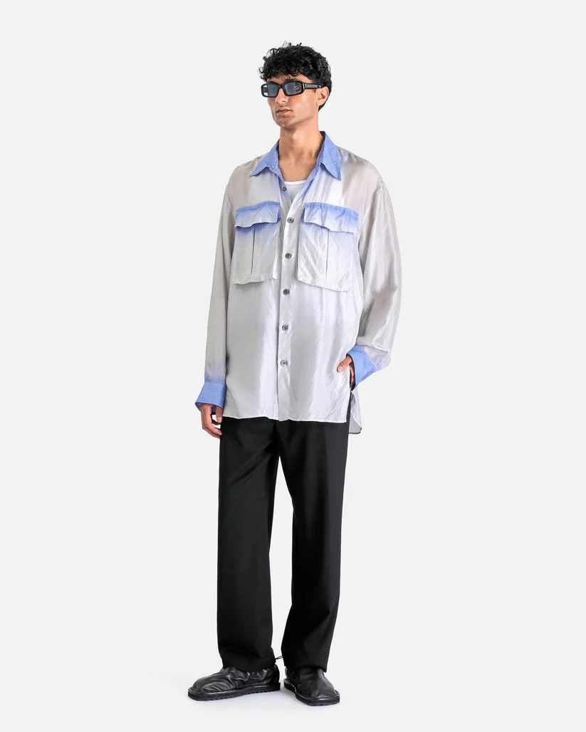 Dries Van Noten o1s1v1r1oon0925 Calander Tris Shirt in Blue Size US L / EU 52-54 / 3 - 2 Thumbnail