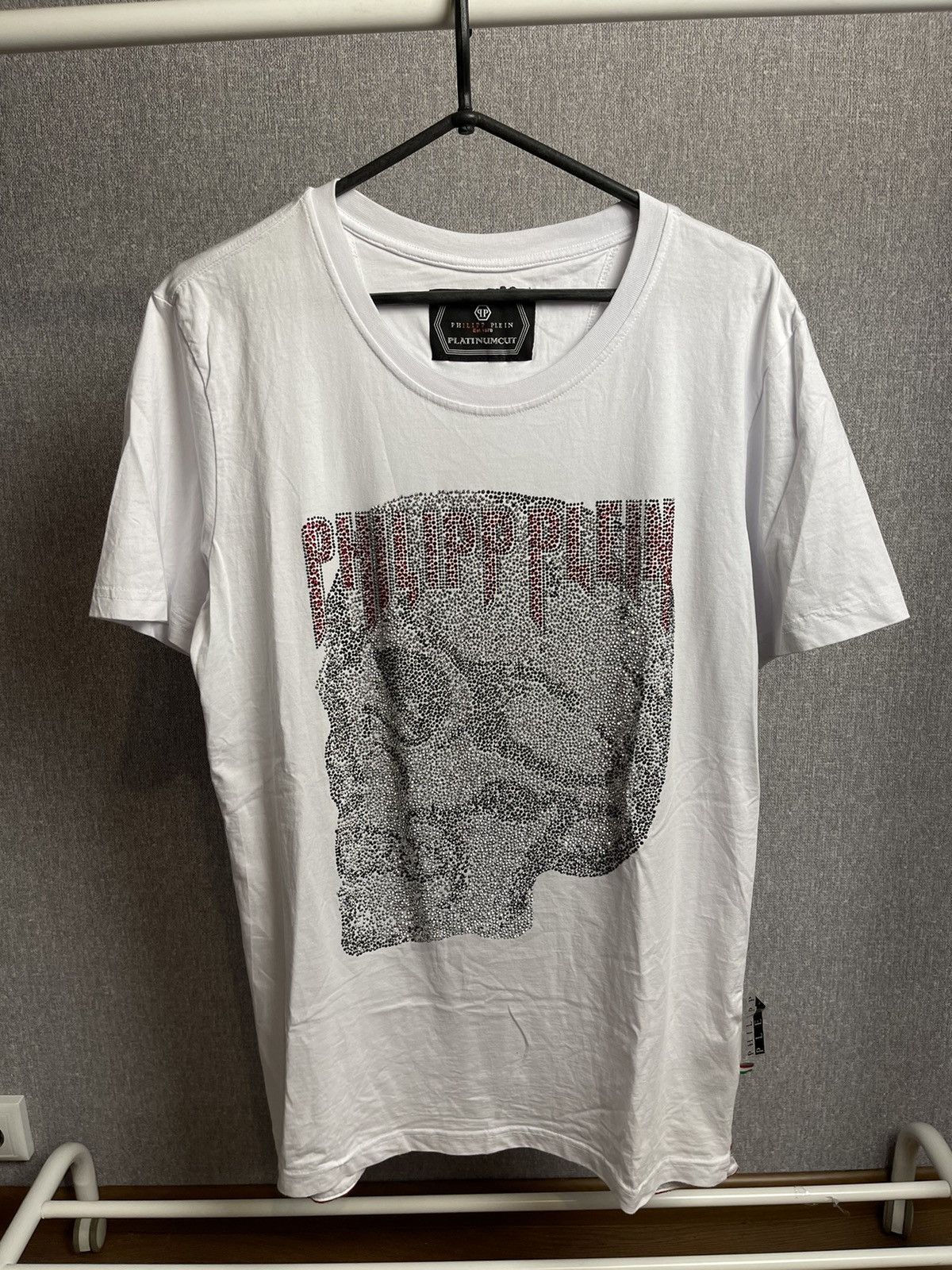 image of Philipp Plein Platinumcut T Shirt in White, Men's (Size XL)