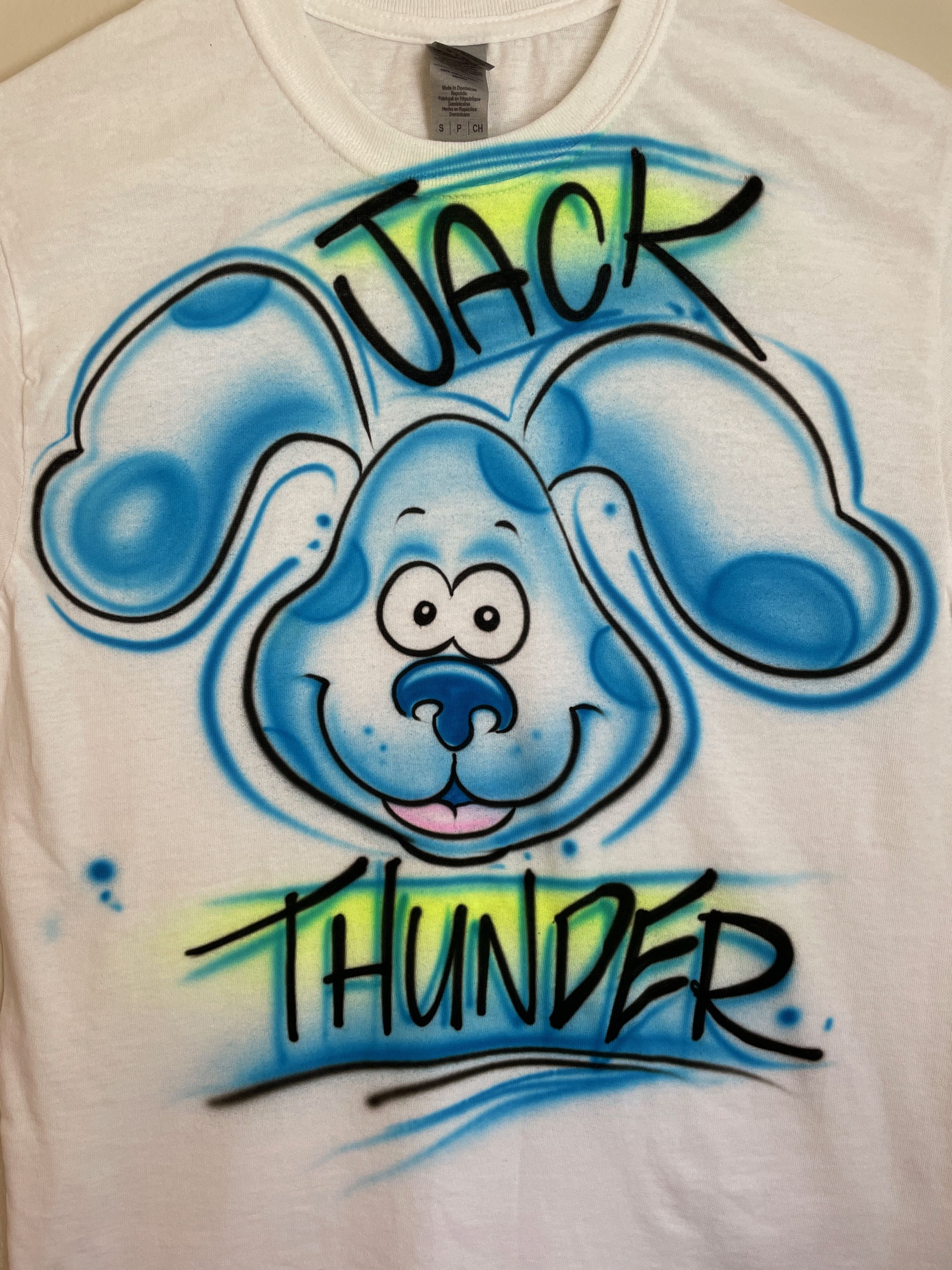 Other Airbrush Blue's Clues Jack Thunder Shirt Size M / US 6-8 / IT 42-44 - 2 Thumbnail