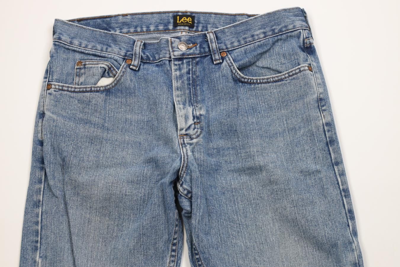 Lee Vintage Y2K Lee Regular Straight Leg Denim Jeans Blue Cotton Size US 33 - 2 Thumbnail