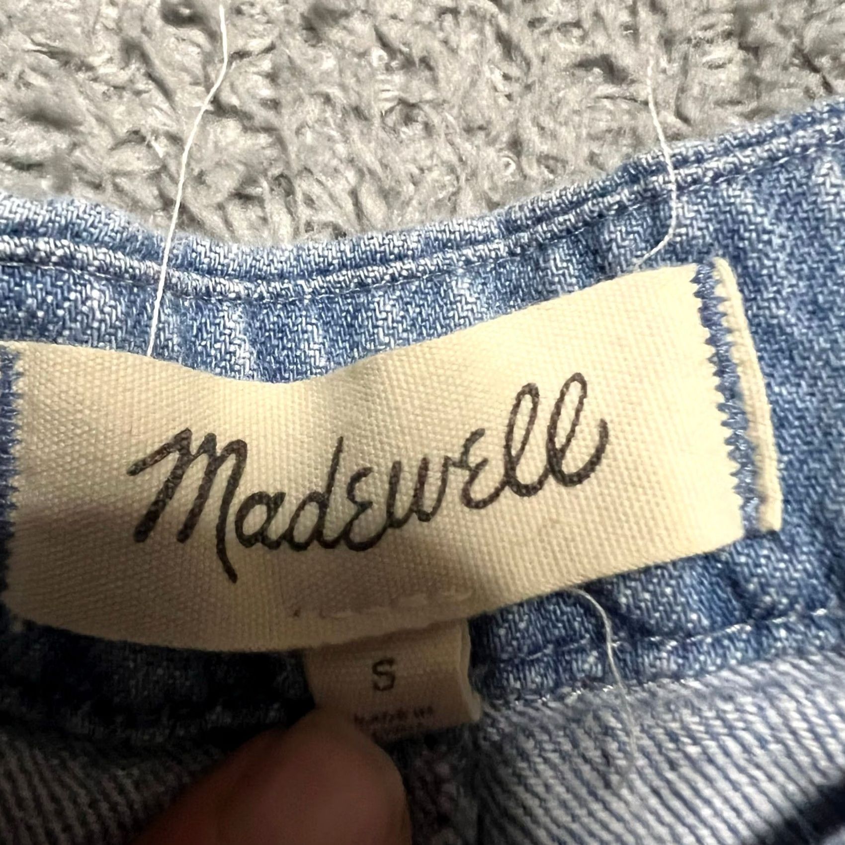 Madewell Madewell Denim Dress Womens Small Light Wash Short Sleeve Popover Size Size 28" / US 6 / IT 42 - 7 Thumbnail