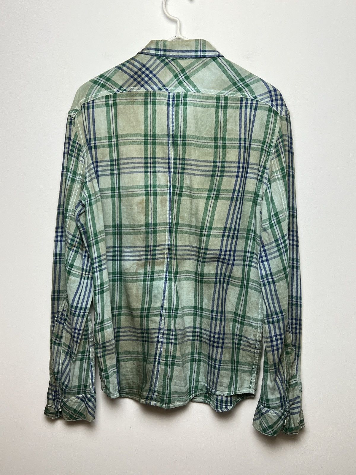 Acne Studios acne vintage travis plaid flannel shirt bleached tie dye y2k Size US M / EU 48-50 / 2 - 10 Thumbnail