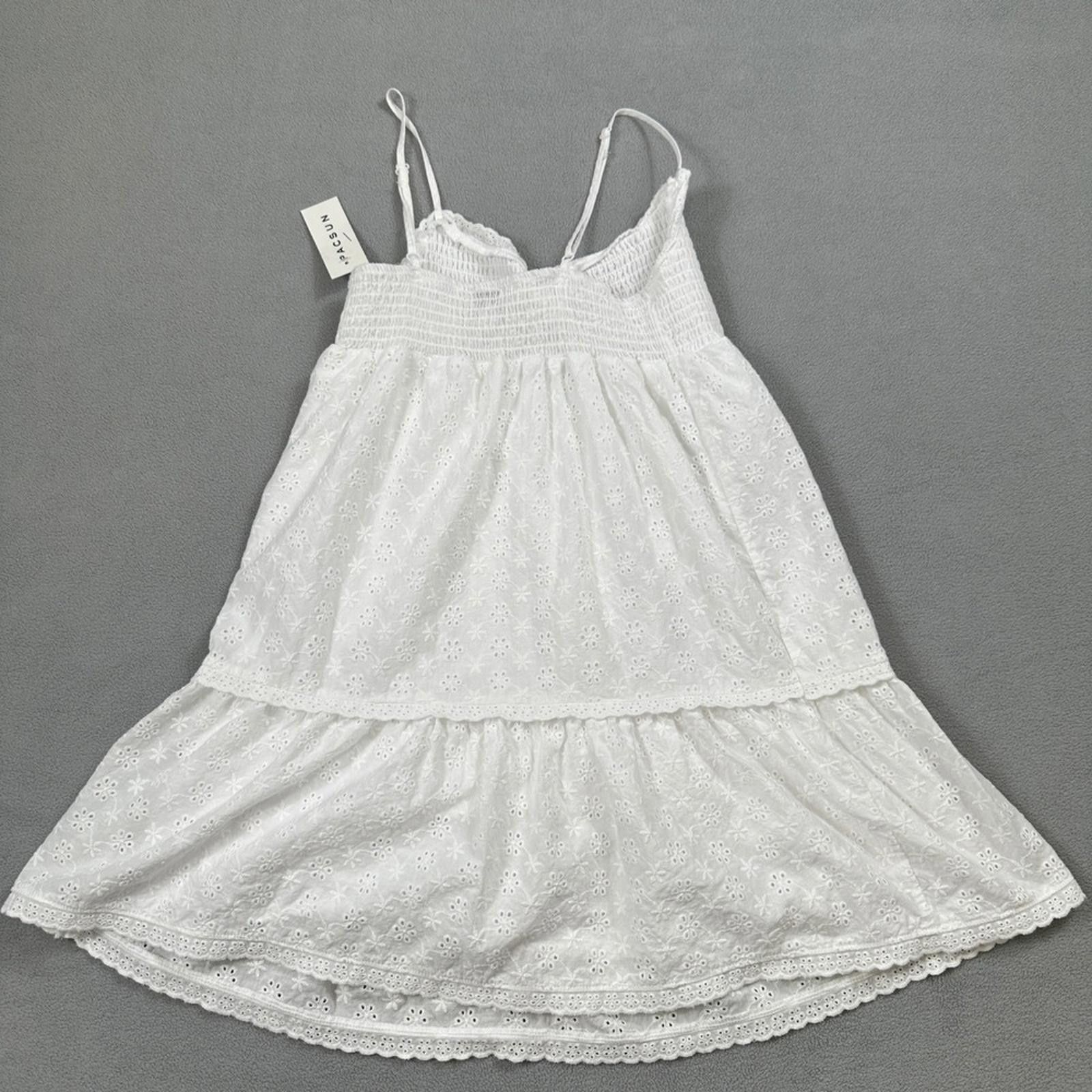 Other LA Hearts by Pacsun Dress S Women White Eyelet Sundress Size S / US 4 / IT 40 - 2 Thumbnail