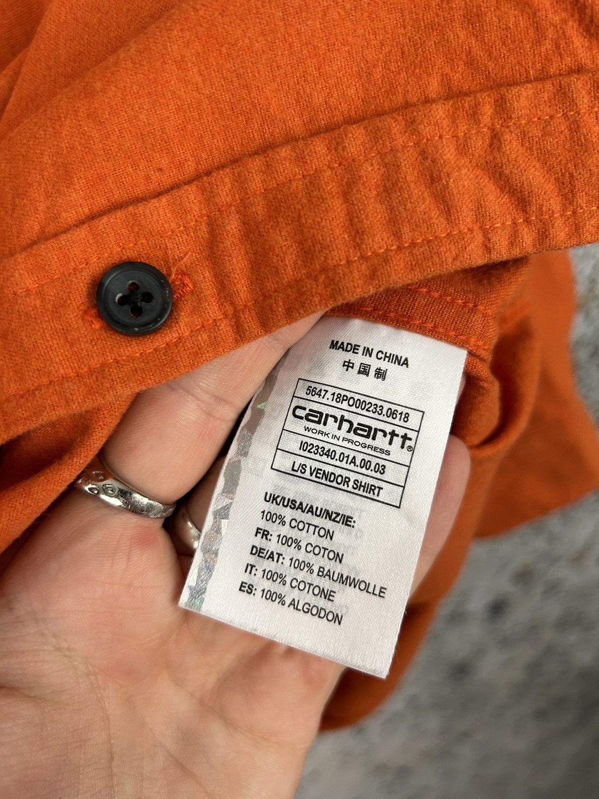 Carhartt Carhartt WIP Orange Shirt Button Ups Streetwear Workwear Size US S / EU 44-46 / 1 - 6 Thumbnail