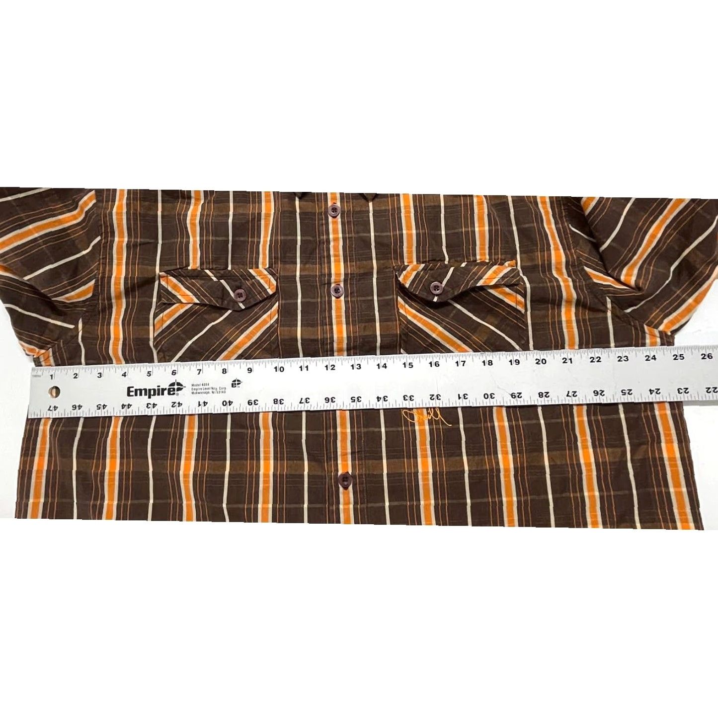 O'Neill VINTAGE O’Neill Shirt XL Brown Orange Plaid Button-Up Long Sleeve Cotton Blend Men’s Regular Size XL Size US XL / EU 56 / 4 - 7 Thumbnail