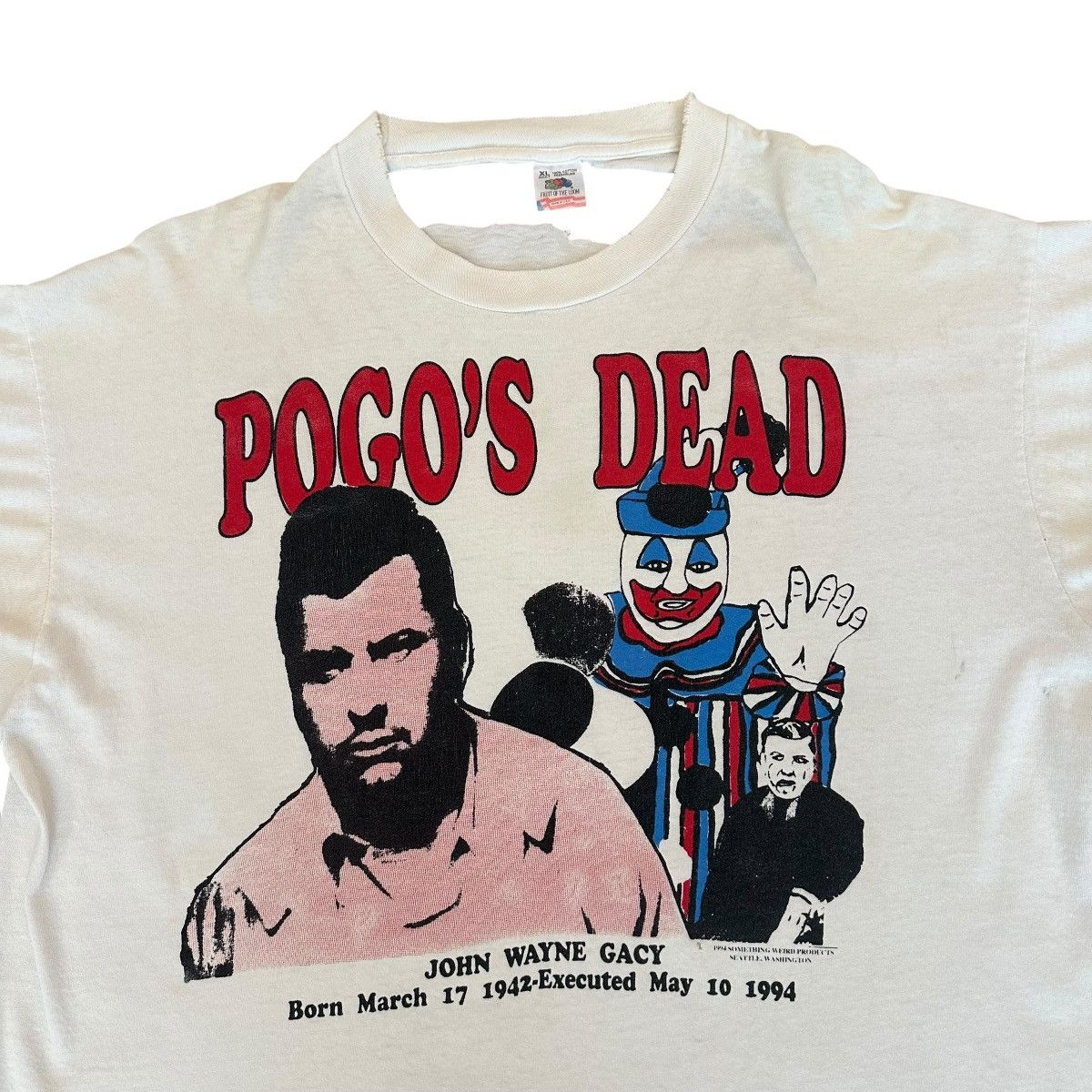 Vintage Vintage 1994 Pogos Dead John Wayne Gacy Serial Killer Shirt Size US XL / EU 56 / 4 - 2 Thumbnail