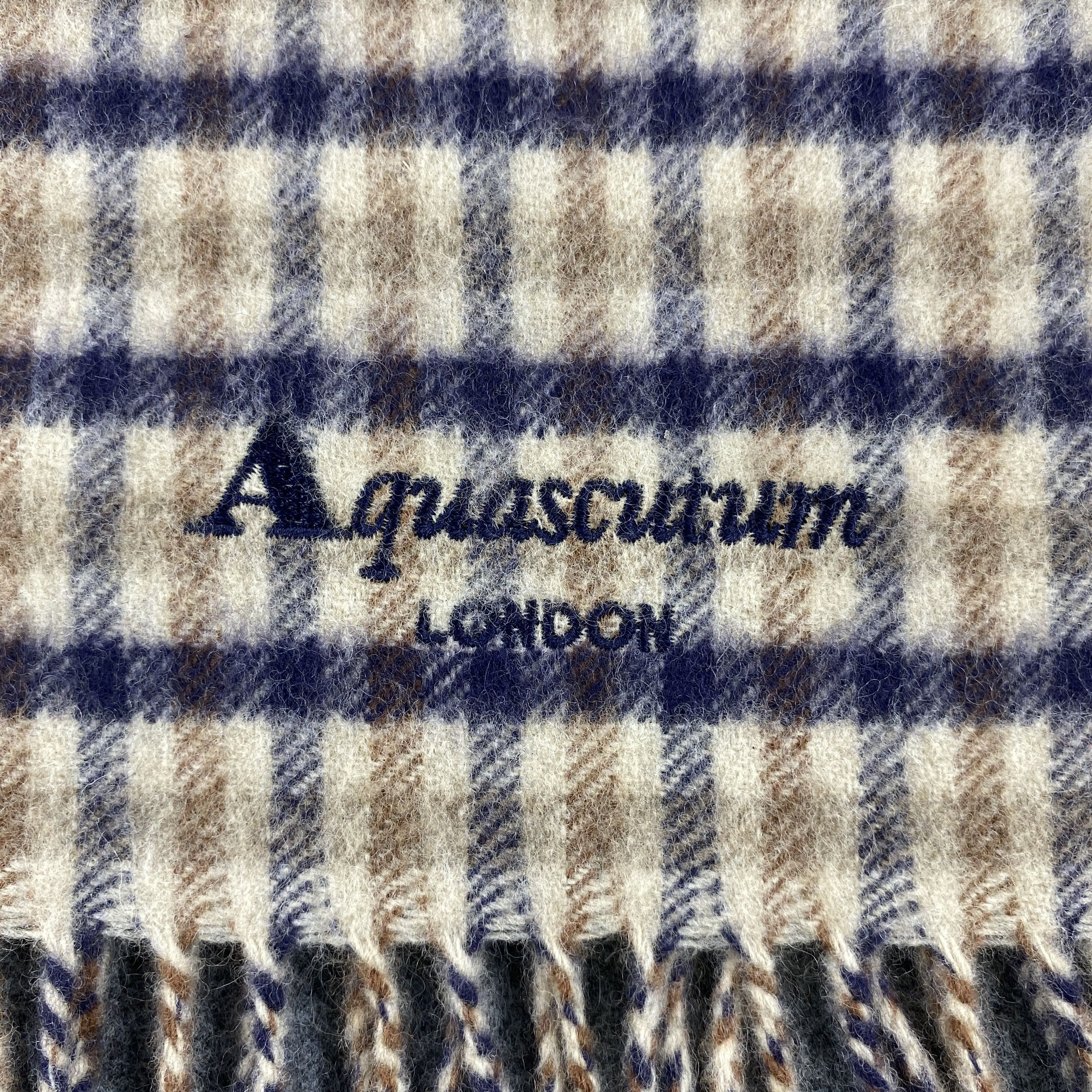Aquascutum × Vintage GF10698 Aquascutum Scarf Neck Wear Muffler Nova Check Size ONE SIZE - 2 Thumbnail