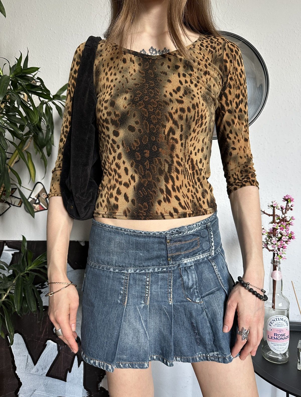 Vintage Vintage Slim Gorgeous Leopard Cheetah Print Top Y2K Size S / US 4 / IT 40 - 3 Thumbnail