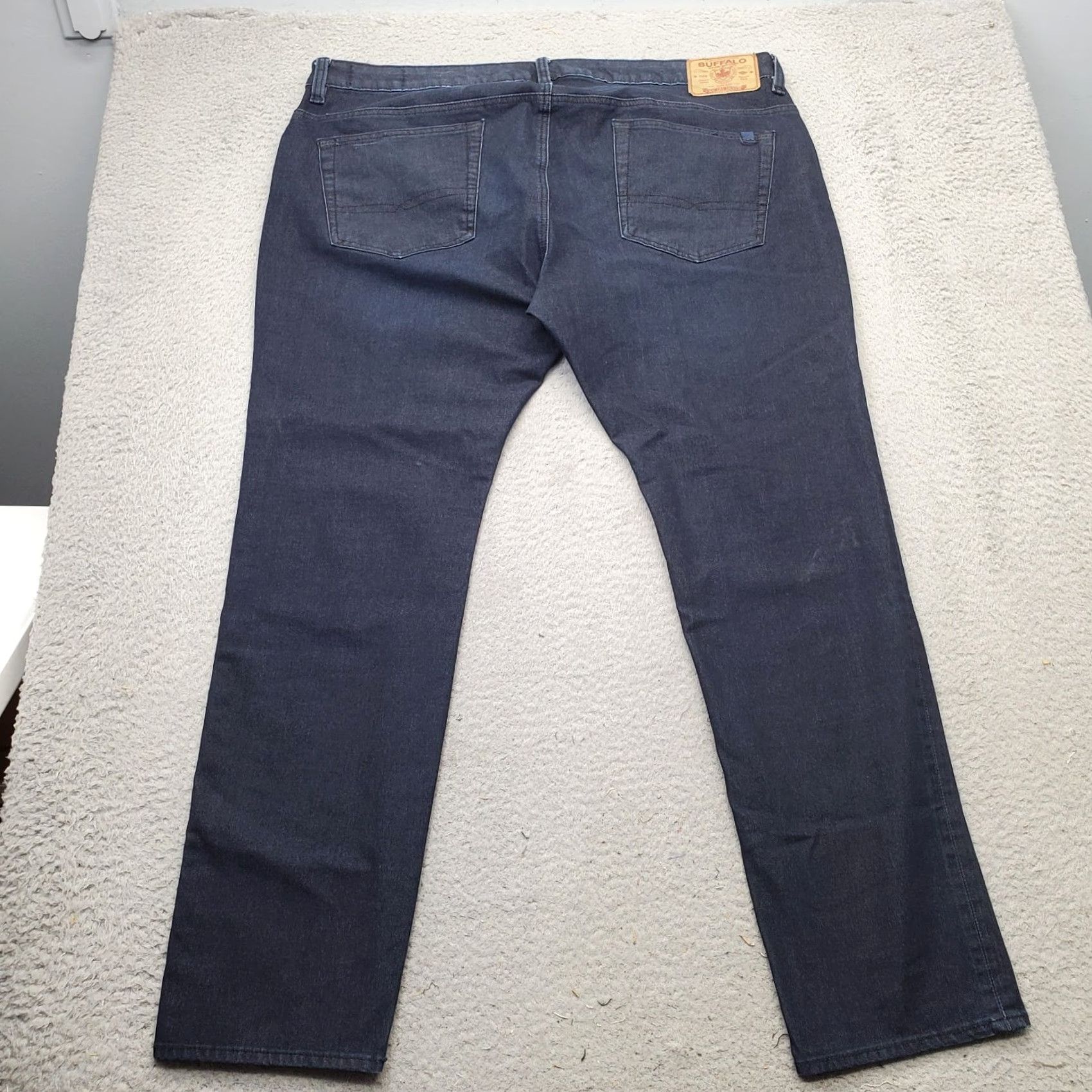 Vintage Buffalo Mens Jeans 42 Blue Denim Cotton Whiskered Skinny Leg 5-Pocket Regular Size 42 Men's Buffalo Denim Jeans Blue Skinny Regular Mens Size US 42 / EU 58 - 2 Thumbnail