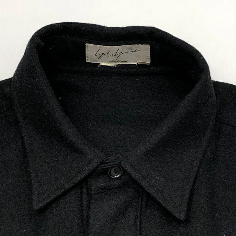 Yohji Yamamoto Pour Homme 90s archive wool melton long shirts Size US M / EU 48-50 / 2 - 6 Thumbnail