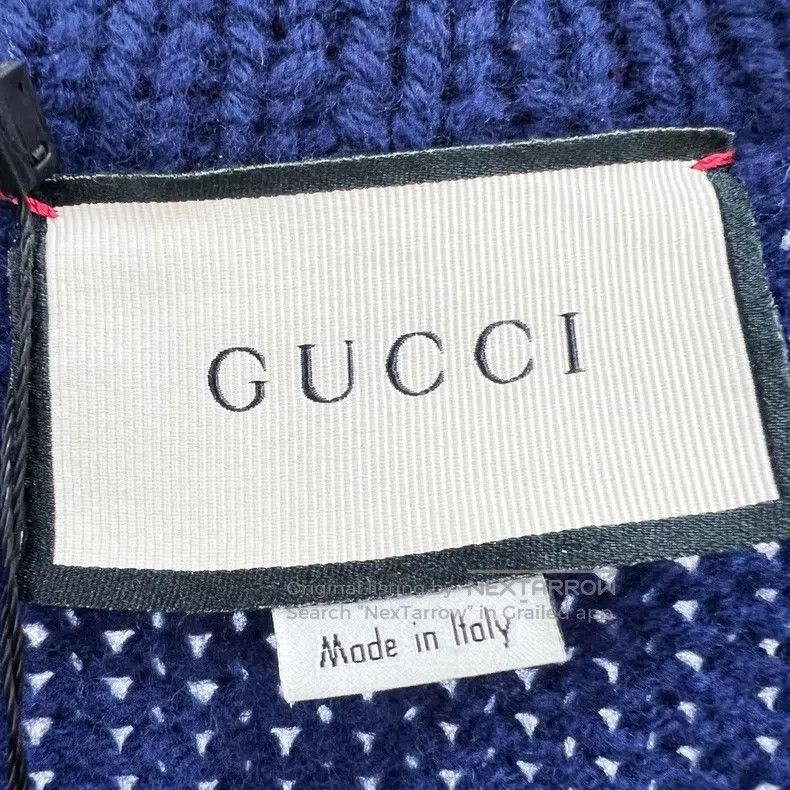 Gucci Gucci Dark blue, red and green striped knitted cardigan co Size US XXL / EU 58 / 5 - 5 Thumbnail