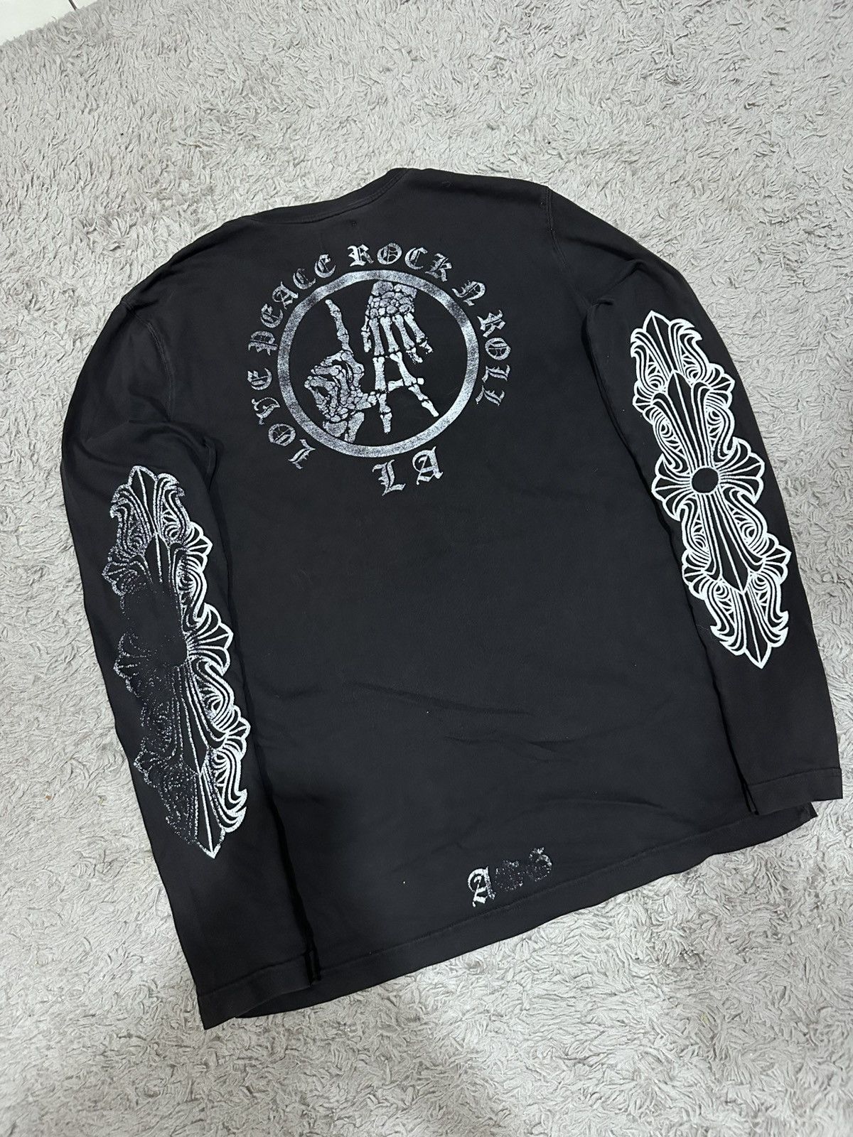 A&G Rock Vintage Distressed A&G Rock n Roll Couture L/Sleeve tshirt Size US S / EU 44-46 / 1 - 1 Thumbnail