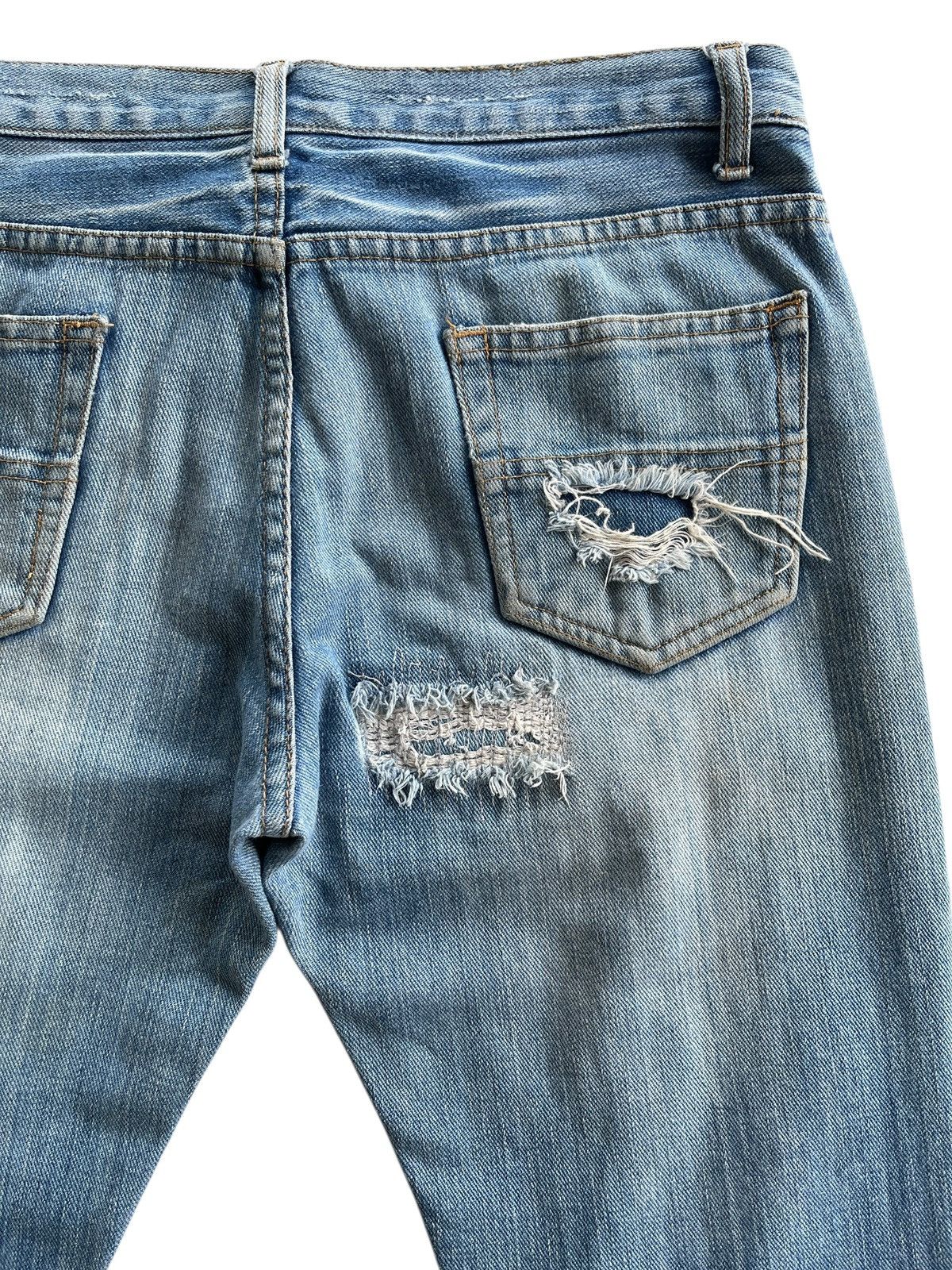 Japanese Brand Tokyo Rush Distressed Boro Flare Denim Size US 32 / EU 48 - 10 Thumbnail