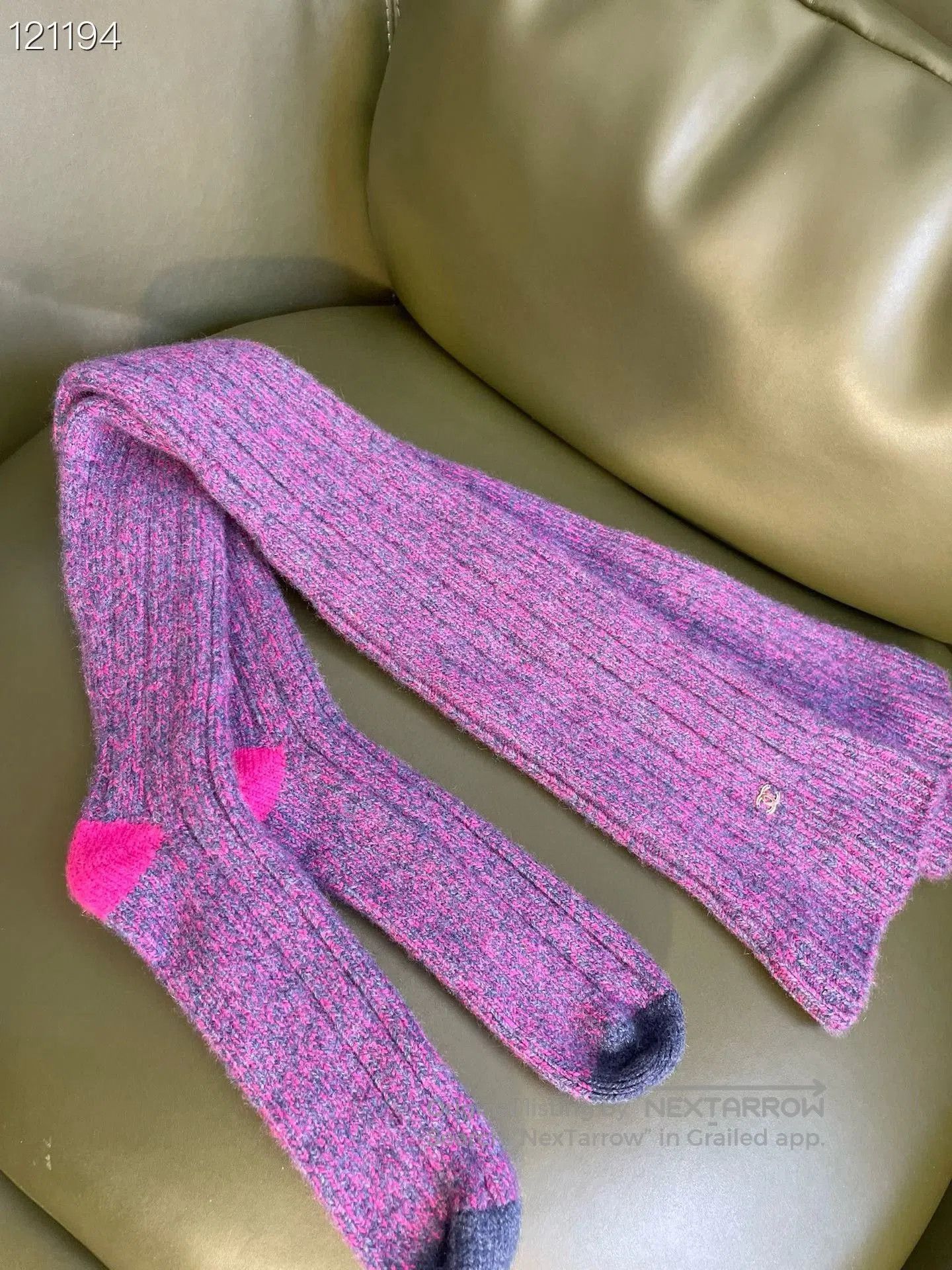 Chanel Chanel 22K Purple Cashmere Tights. Size ONE SIZE - 6 Thumbnail