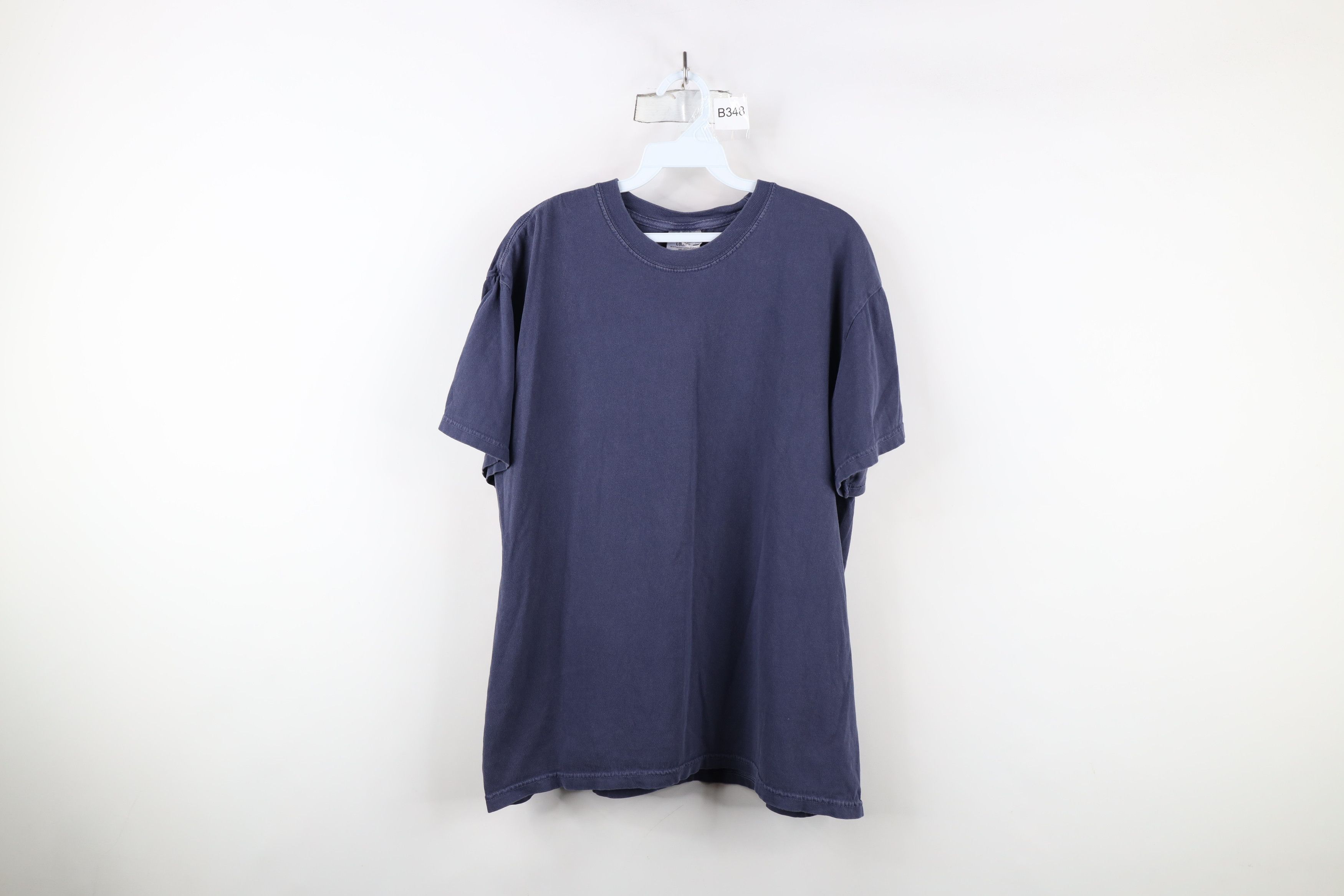 Vintage Vintage 90s Streetwear Heavyweight Blank Garment Dye T-Shirt Size L / US 10 / IT 46 - 1 Thumbnail