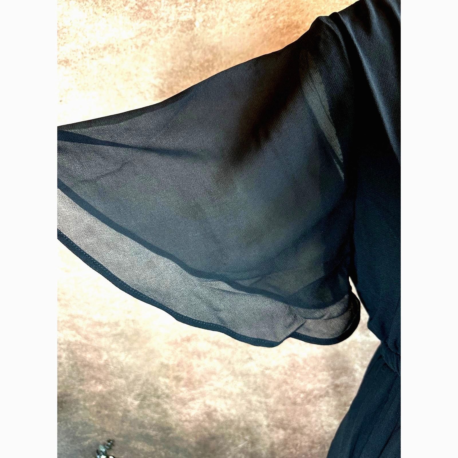 Show Me Your MuMu Show Me Your Mumu Emily Empire Maxi Dress Black Chiffon S Size S / US 4 / IT 40 - 8 Thumbnail