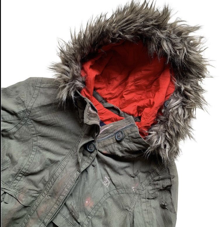 Abercrombie & Fitch 🔥 Thrashed 🔥 Abercrombie and fitch removeable fur jacket Size US S / EU 44-46 / 1 - 4 Thumbnail