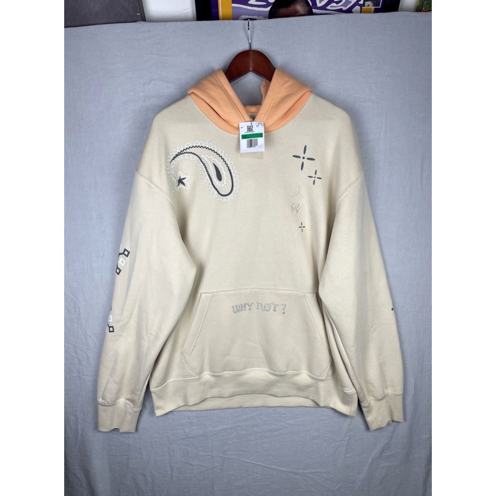 Jordan Brand Air Jordan Hoodie Mens XL Russell Westbrook Why Not? Sail Sweatshirt DO2503-235 Size US XL / EU 56 / 4 - 2 Thumbnail