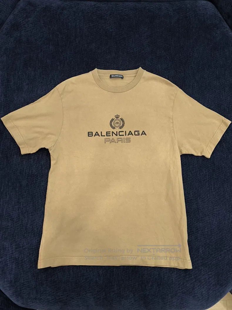 Balenciaga Balenciaga Wheat ear crown letter print short-sleeve T-shi Size XS / US 0-2 / IT 36-38 - 1 Thumbnail