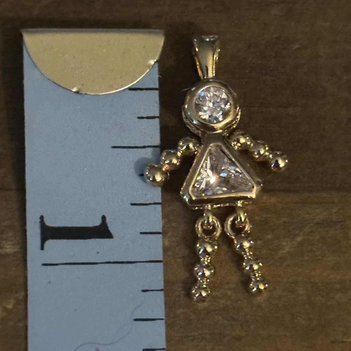 Other Little girl April birthstone charm pendant Size ONE SIZE - 3 Thumbnail