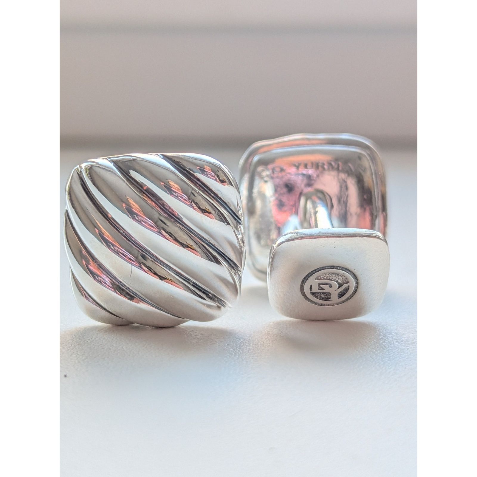 David Yurman David Yurman Square Cable Cufflinks in 925 Sterling Silver Size ONE SIZE - 5 Thumbnail