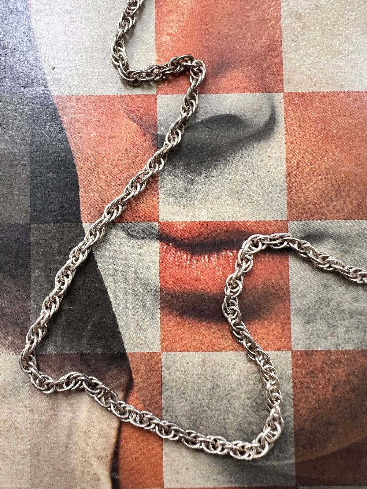 Sterling Silver × Vintage Silver 925 Long Cuban Twisted Double Link Chain Necklace Size ONE SIZE - 4 Thumbnail