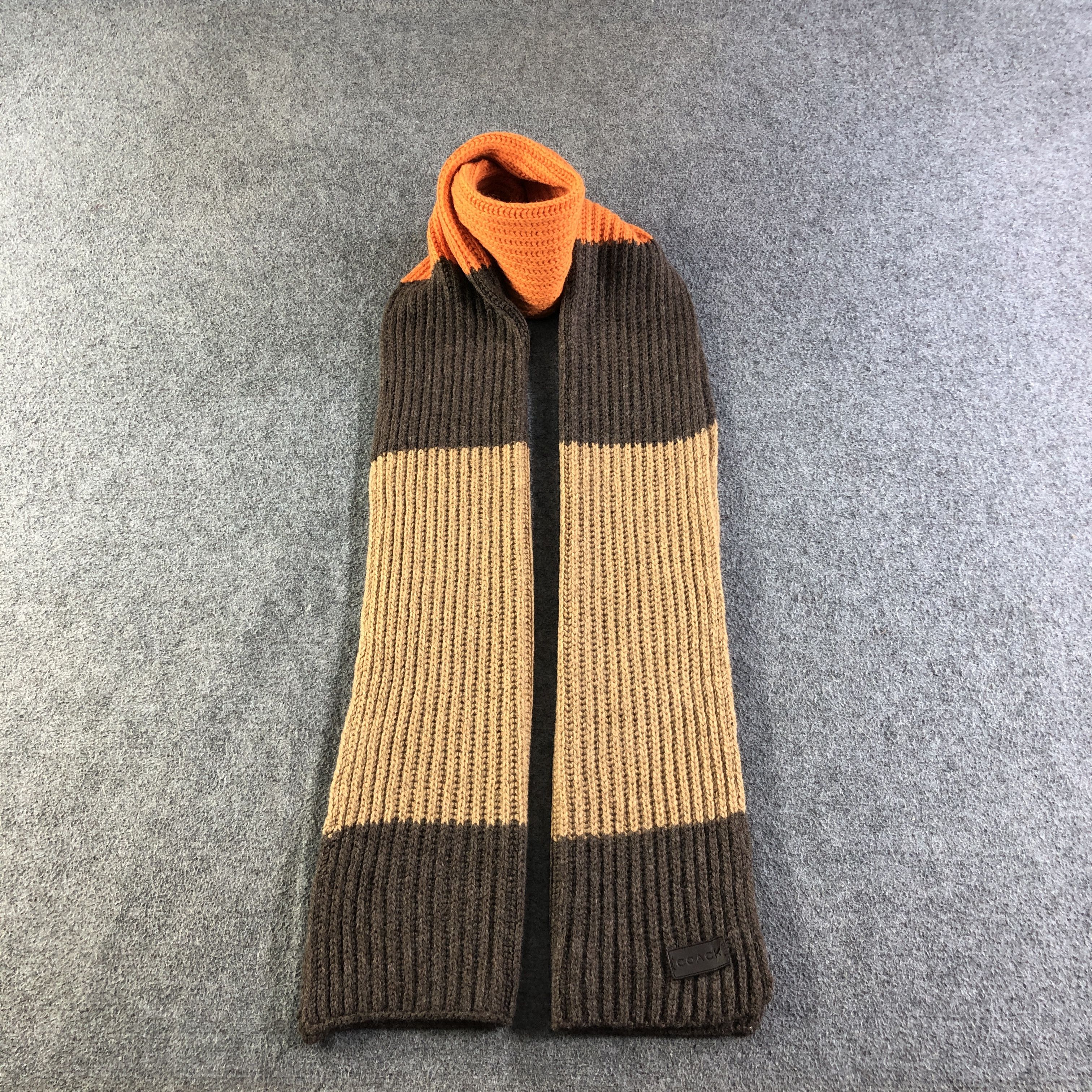 Coach Coach Pleats Wool Scarf Muffler V2742 Size ONE SIZE - 1 Thumbnail