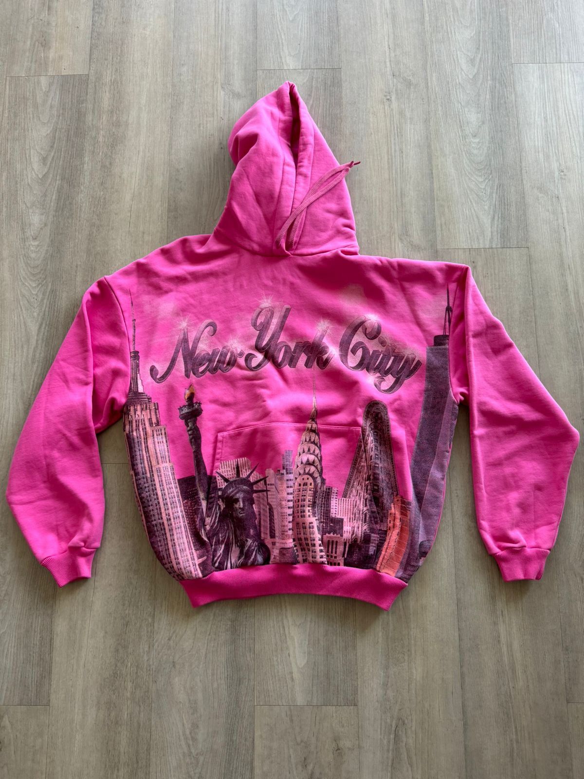 Pre-owned Balenciaga New York Hoodie In Pink