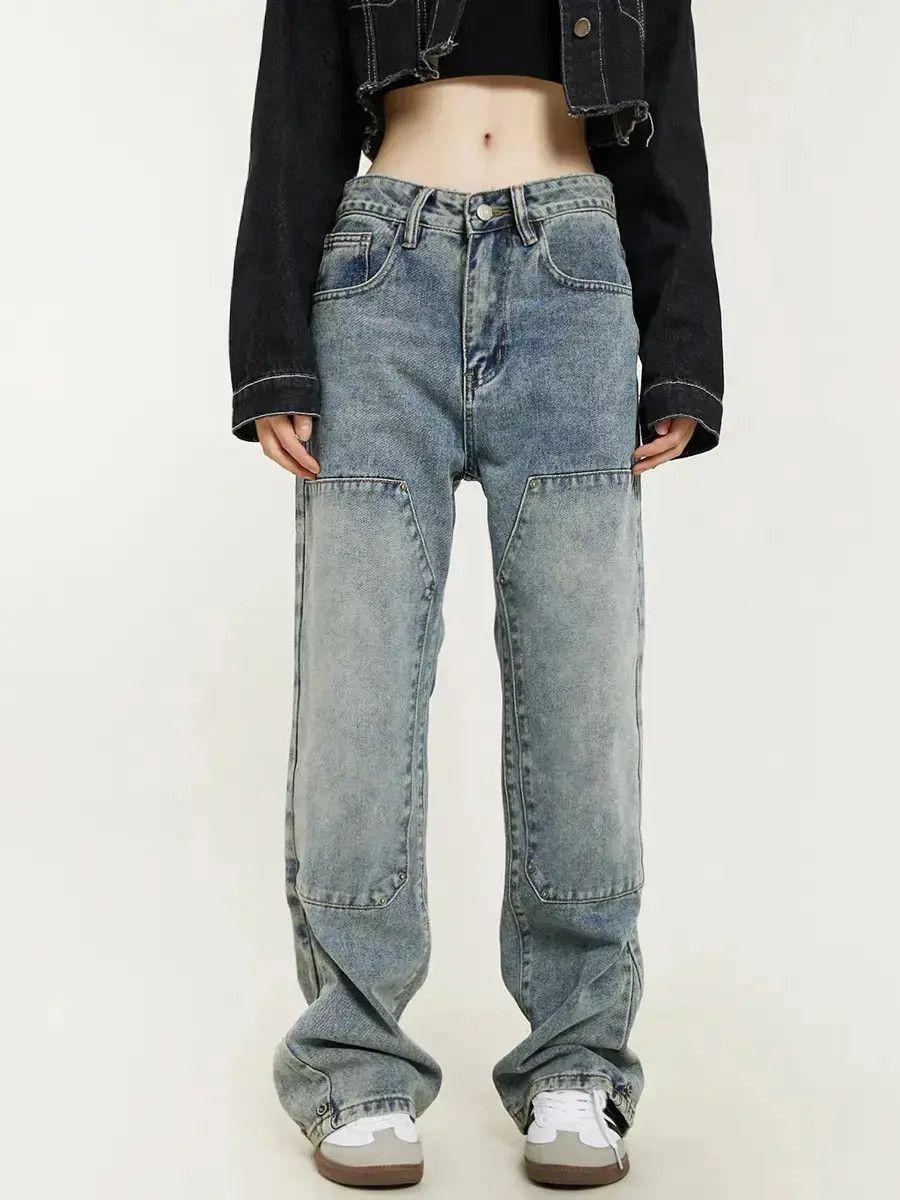 Japanese Brand × Jean Retro washed casual straight leg jeans Size US 30 / EU 46 - 1 Thumbnail