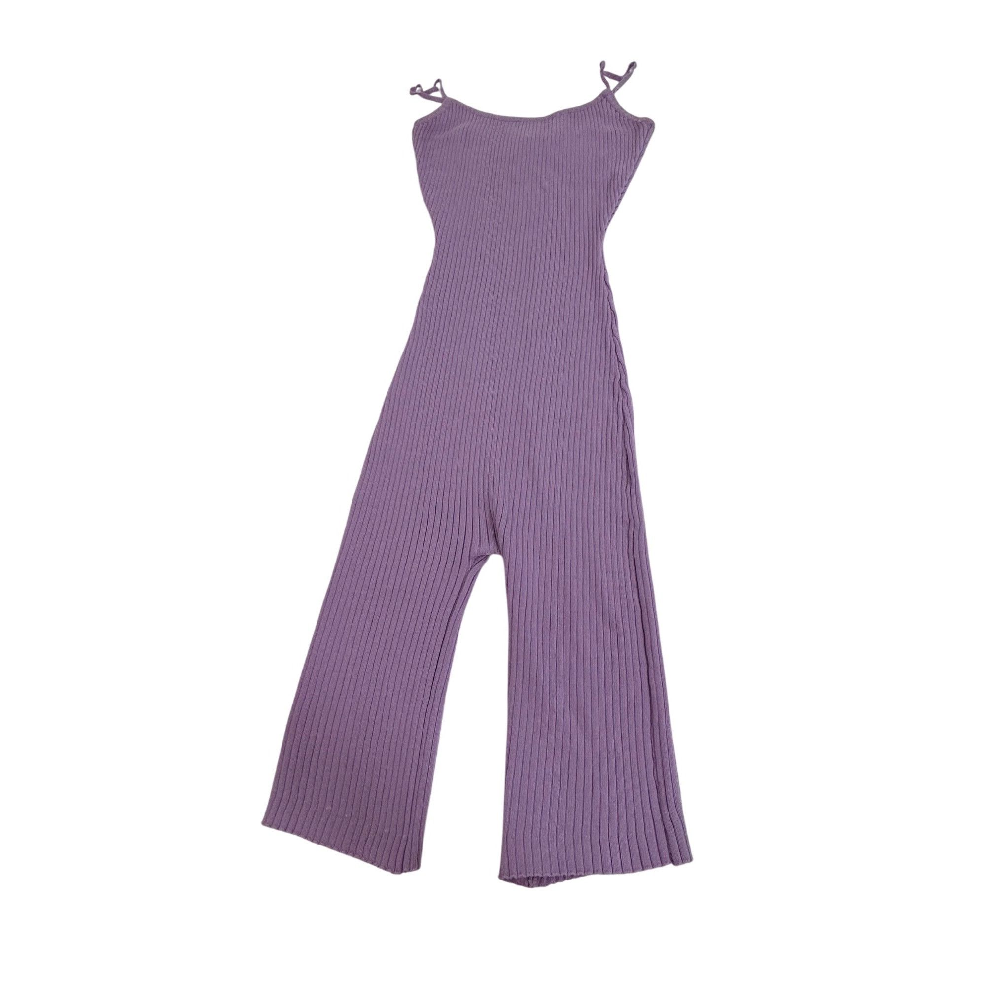 Other Daisy Women’s Ribbed Romper S Lavender Unitard Scoop Neck Sp Size S / US 4 / IT 40 - 6 Thumbnail