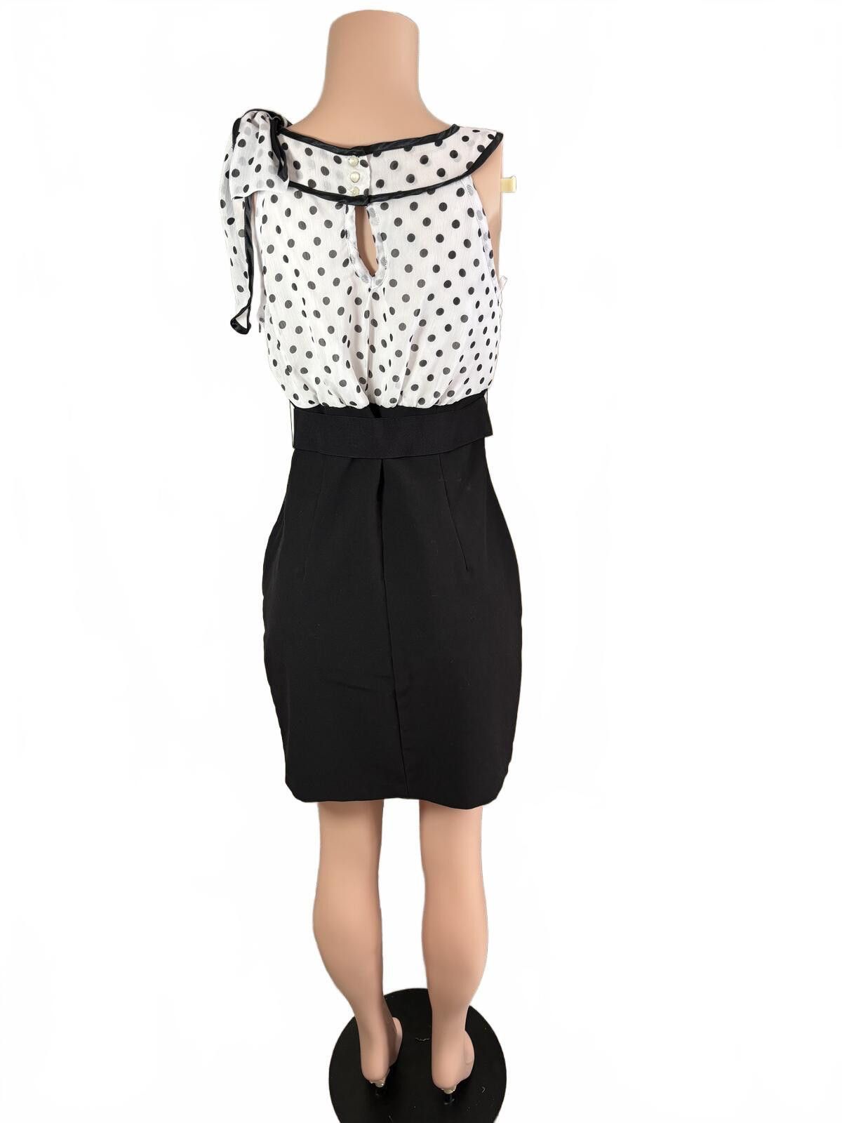 Other Y2K Polka Dot Belted Mini Dress Coquette Office Siren. 13 Size ONE SIZE - 5 Thumbnail